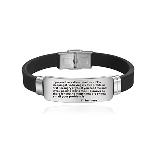 Silicone Family Bracelet Set - Stainless Steel Link Bracelet for Women, Men & Kids - Personalized Gift for Daughter, Mother, Father - Daily Wear, Matching Couple & Family Jewelry - Perfect for Anniversaries, Birthdays & Special Occasions (One Size)
