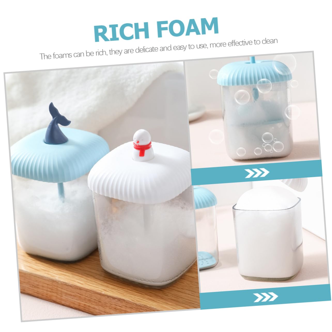 Homoyoyo 2-Pack Manual Foam Maker for Facial Cleansing - Travel-Friendly Bubble Maker for Face Wash & Skincare - Creates Rich Whipped Foam from Gels & Cleansers - Perfect for Daily Skincare Routine & Travel Essentials