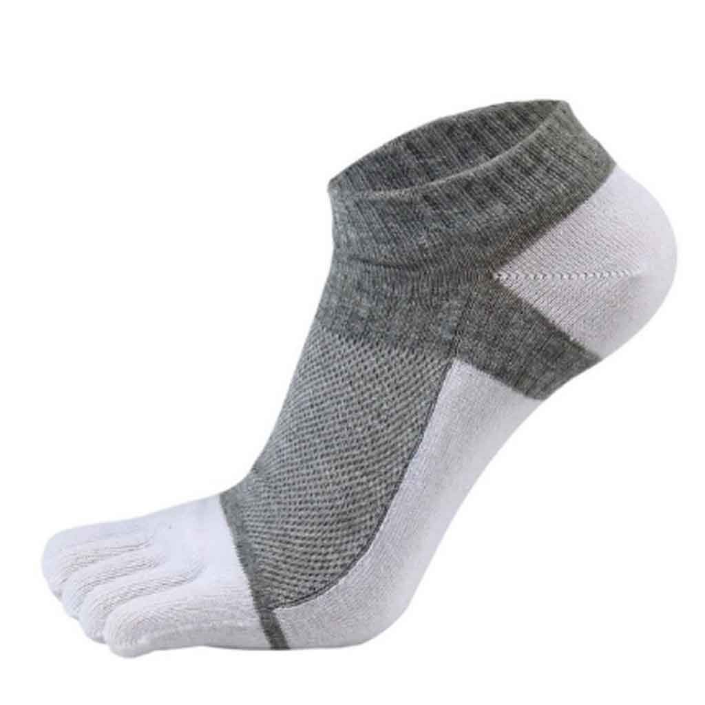 10 Pairs Sports Socks for Men & Women - Breathable Thin Five-Toe Socks with Mesh Stitching - Comfortable Cotton Athletic Socks (Bronze) - Perfect for Running, Yoga & Gym Workouts