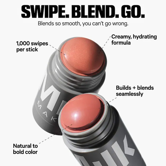 MILK MAKEUP Creamy Lip + Cheek Stick - Multi-Use Blush & Lip Tint for Natural Flush - Perfect for On-The-Go Touch Ups & Everyday Glow