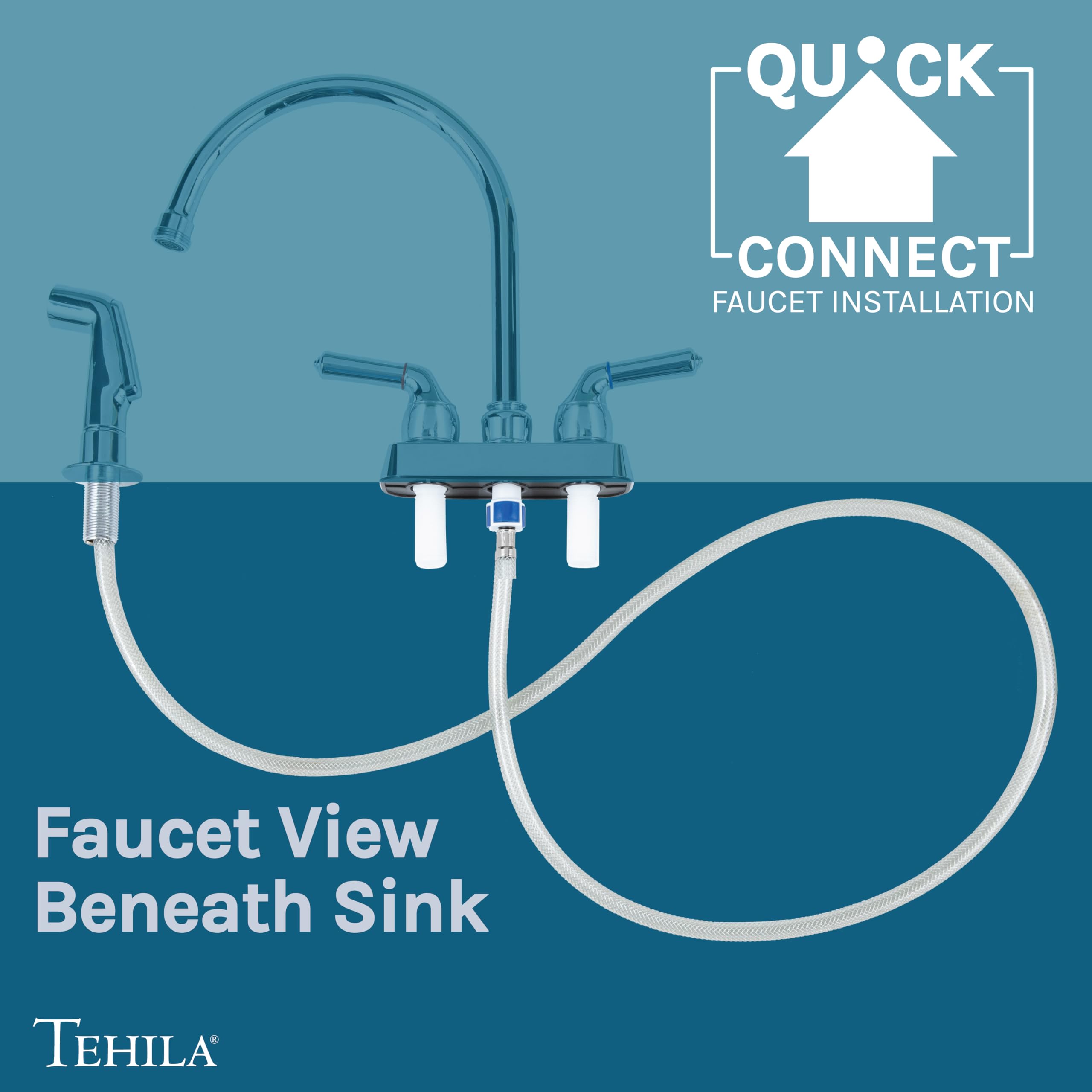 JS Jackson Supplies White Space Saver Utility Sink - Freestanding Laundry Tub with Chrome Gooseneck Faucet & Side Sprayer | Perfect for Small Laundry Rooms, Basements & Garages