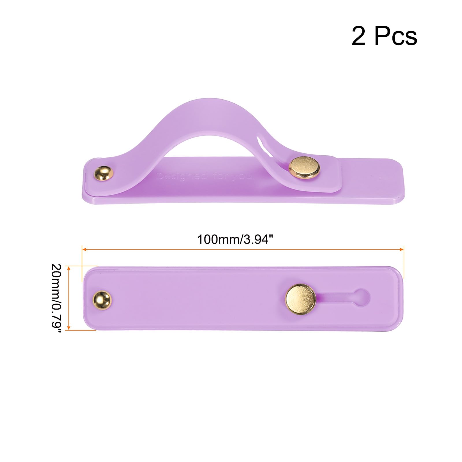 **MECCANIXITY 2-Pack Silicone Phone Finger Strap Holder - Anti-Slip Grip & Stand for iPhone, Samsung, Most Smartphones (Purple) - Perfect for Running, Gym, Commuting & One-Handed Use**
