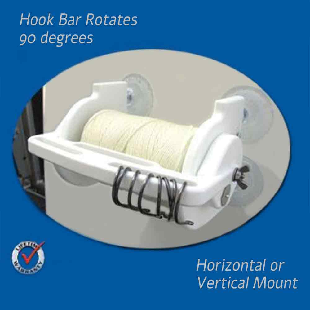 Deep Blue Marine Products Wax Thread Dispenser with Thread Cutter - Suction Cup Mount for Boat, Kayak & Fishing Gear - Perfect for Marine Repairs & DIY Projects
