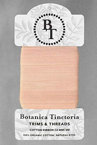 Organic Cotton Naturally Dyed Ribbon - 12mm Width - Rose Pink - Eco-Friendly Craft Ribbon for Gift Wrapping, DIY Projects & Wedding Decorations