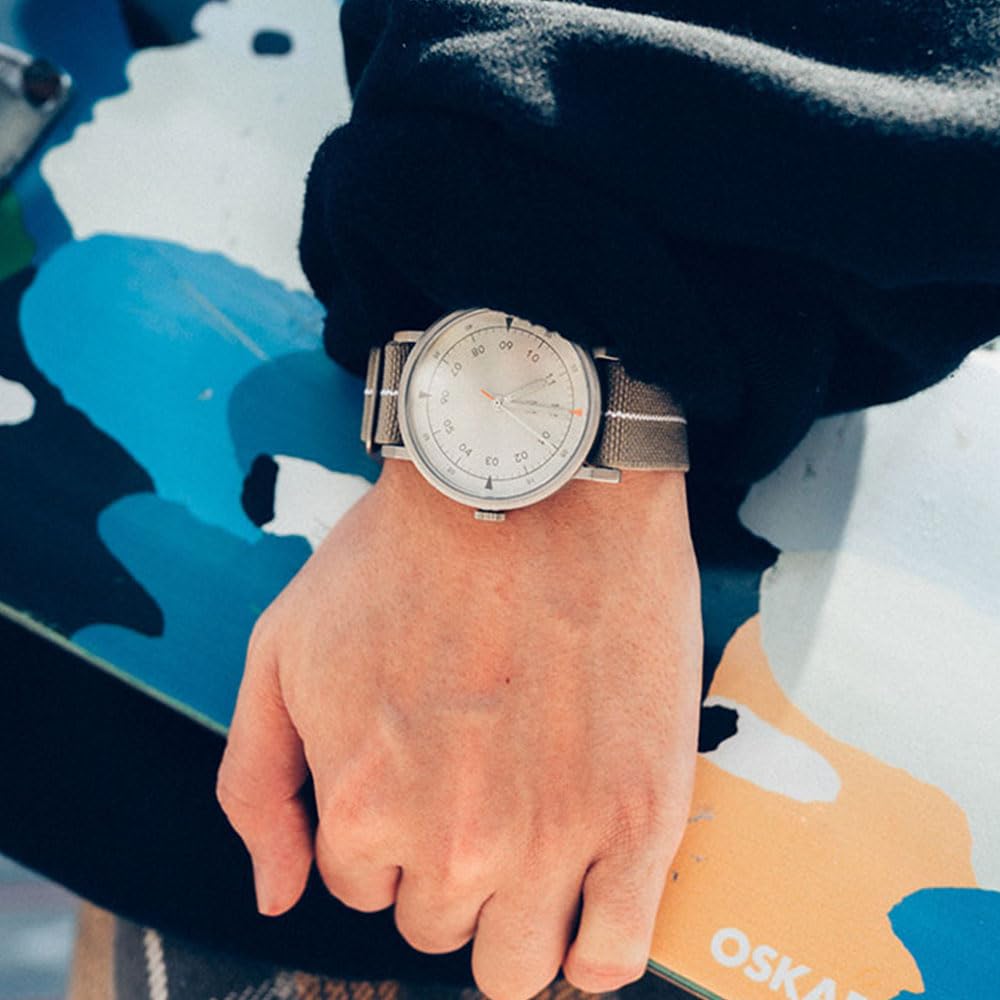 40mm Unisex Swiss Automatic Movement Watch with Parachute Strap & Sapphire Crystal - Waterproof Luxury Timepiece for Men & Women | Perfect for Outdoor Adventures, Business Meetings & Everyday Wear