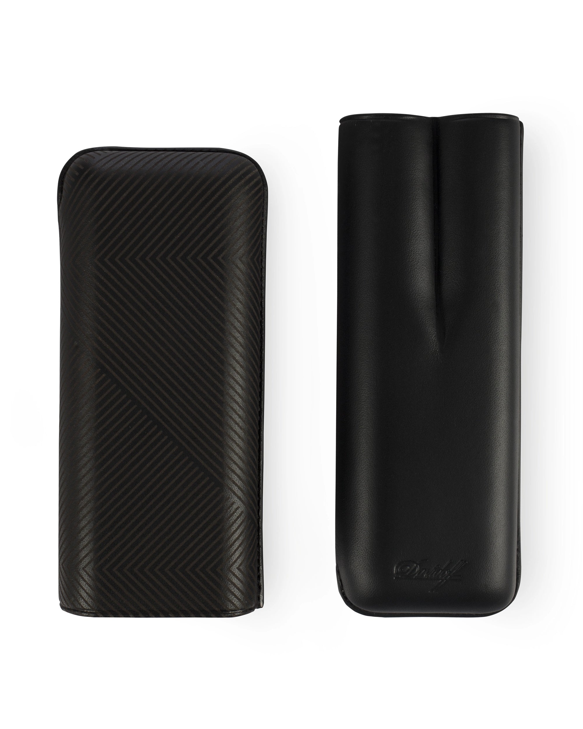 Premium Davidoff Leather Cigar Case with Leaf Design - Travel Humidor for Cigar Aficionados | Perfect for Gifts, Business Trips & Outdoor Smoking