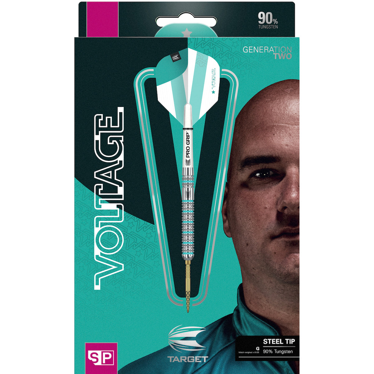 TARGET Rob Cross G2 Swiss Point Darts - 90% Tungsten Steel Tip Darts (21g) for Professional Dart Players & Tournament Use