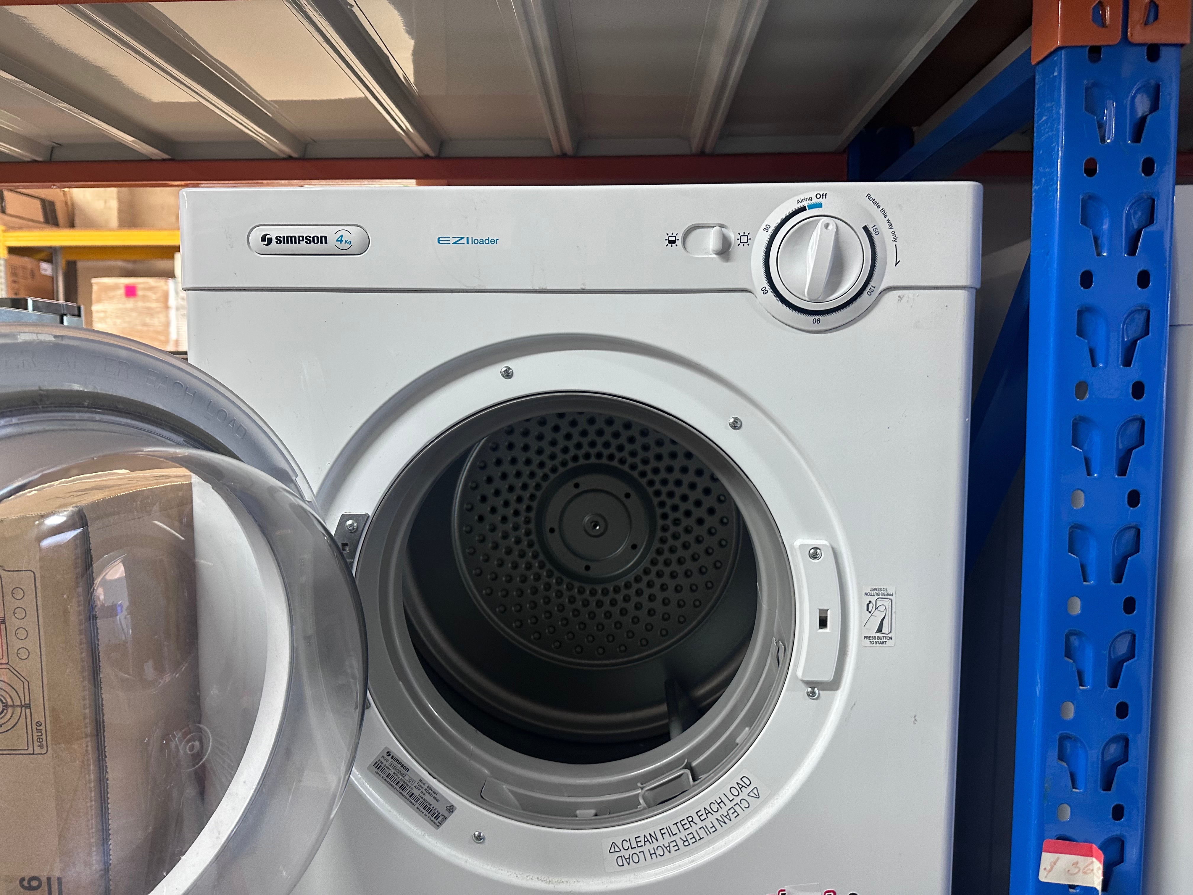 Simpson 4kg Vented Dryer - Energy Efficient, Compact Laundry Solution for Small Spaces | Perfect for Apartments, Dorms & RVs | Certified Refurbished