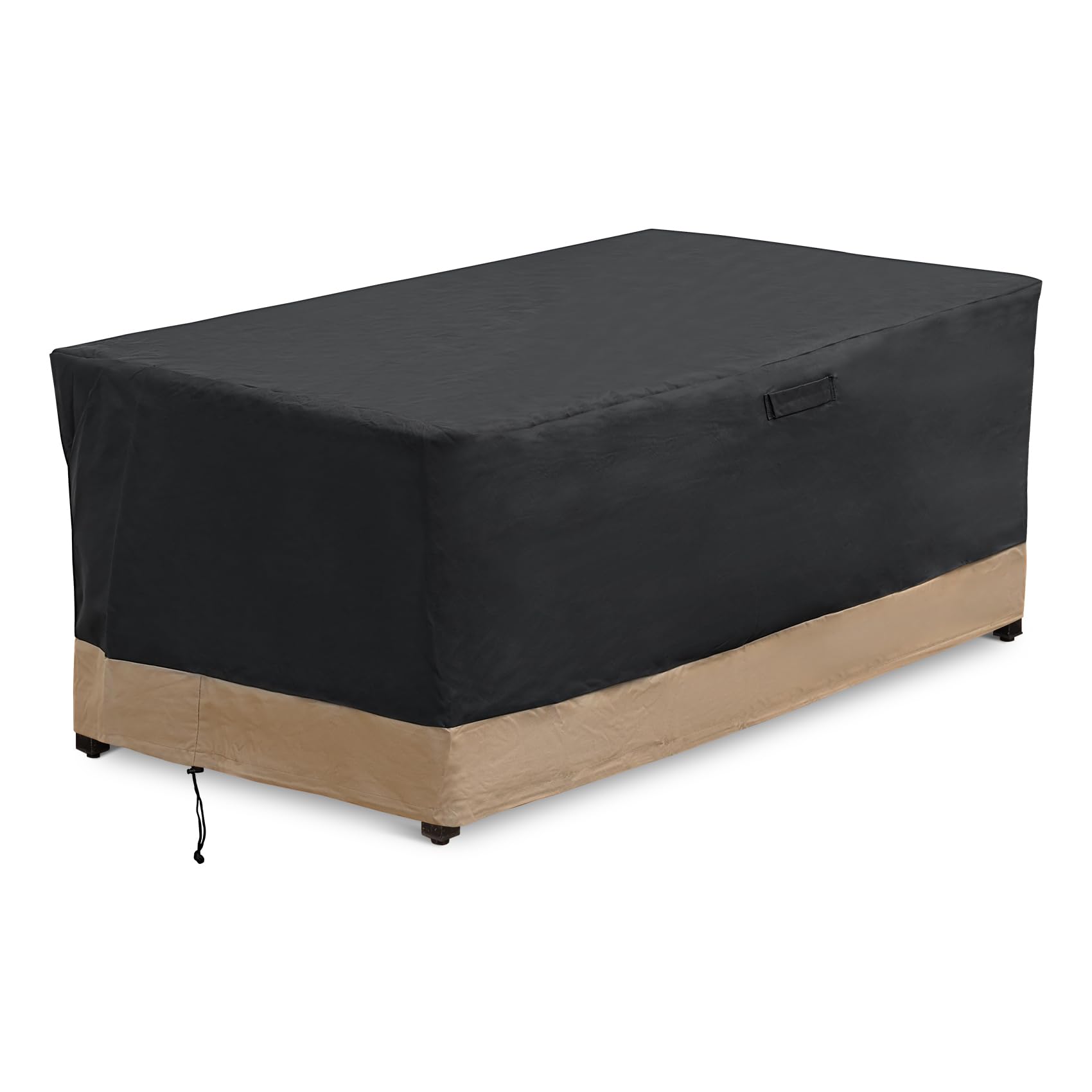 Stanbroil 60 Inch Rectangle Fire Pit Cover - Waterproof Outdoor Patio Gas Fire Table Cover - Heavy Duty Black Fire Pit Protection (60L x 38W x 24H) - Perfect for Backyard, Deck, and Camping Use