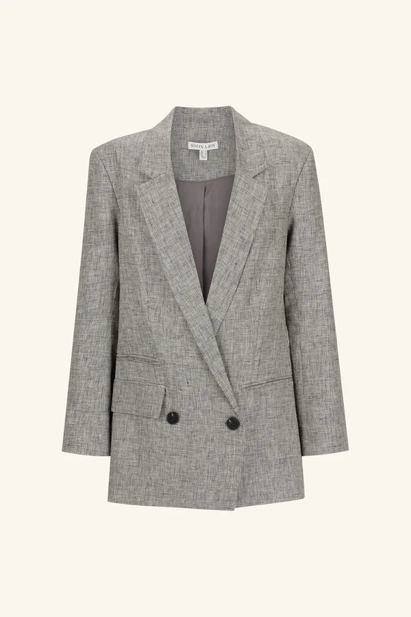 Elliot Double Breasted Blazer for Men - Slim Fit Formal Suit Jacket in Concrete Gray | Perfect for Business Meetings, Weddings & Office Wear