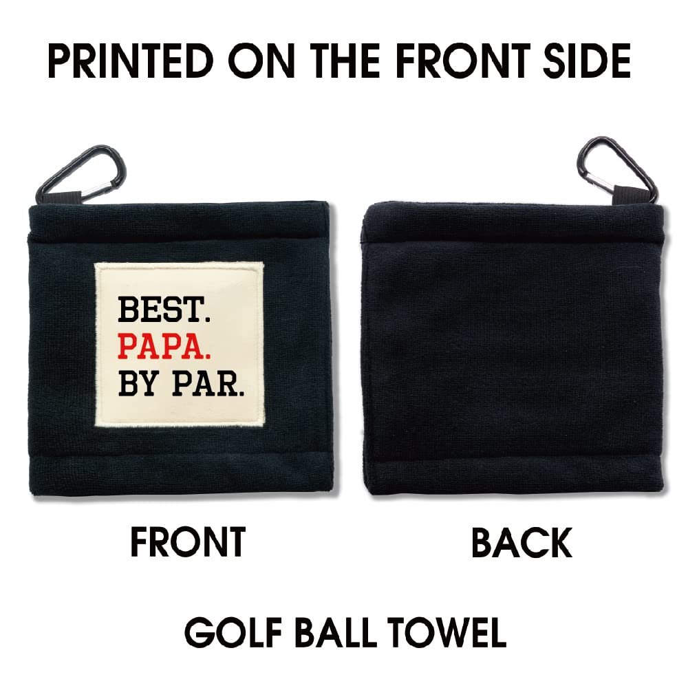TOUNER Best Golf Ball Cleaning Towel with Clip - Durable Wiping Cloth & Cleaning Tool for Golfers | Perfect Golf Accessories & Gifts for Men, Dad, Husband, Grandpa | Ideal for On-Course Cleaning, Practice Sessions & Retirement Gifts