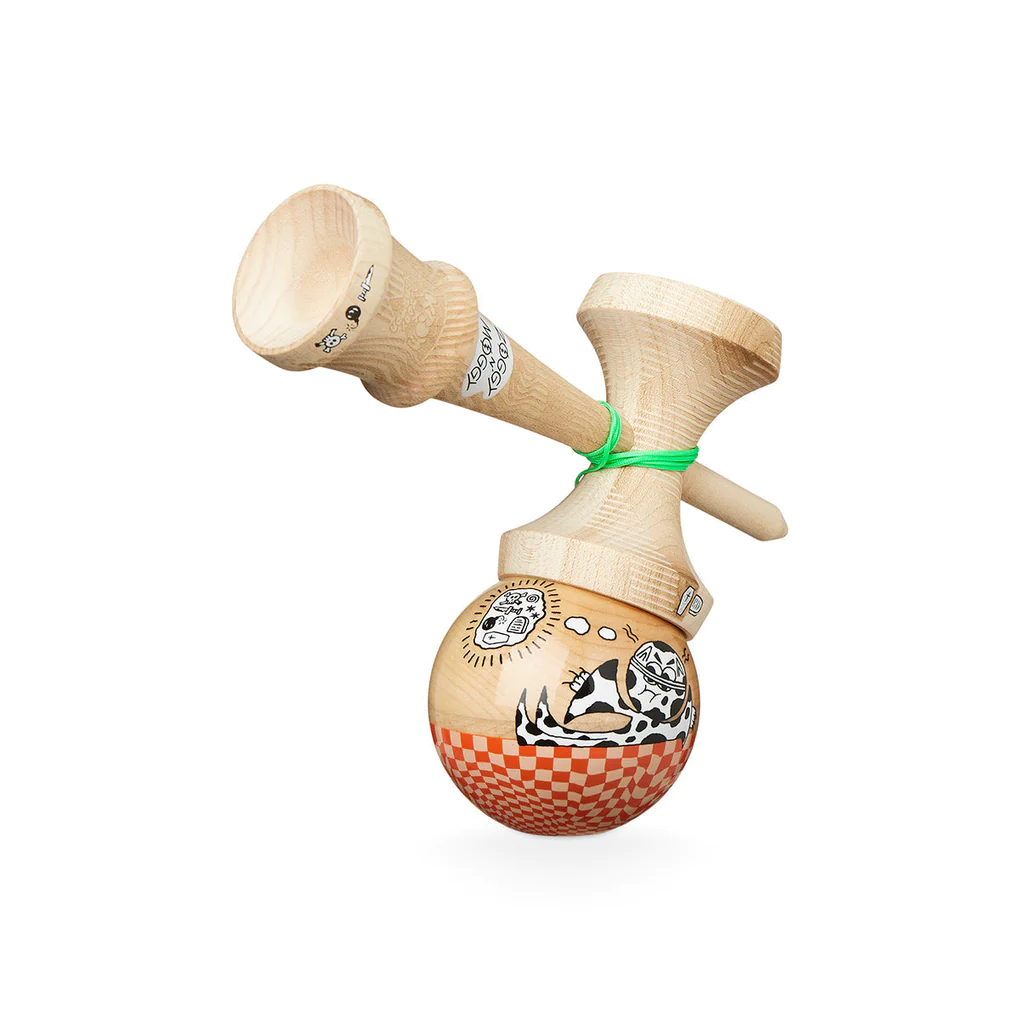 Krom Zoggy n' Moggy Kendama - Premium Wooden Skill Toy for Stress Relief & Focus | Perfect for Office Breaks, Outdoor Play & Mindfulness Practice