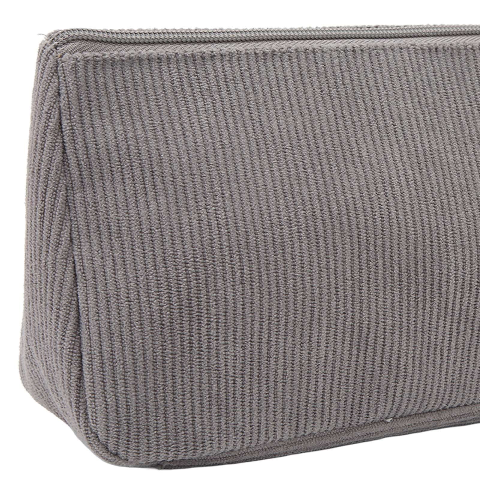 Travel Makeup Bag with Bidirectional Zipper - Waterproof Cosmetic Organizer for Women, Grey Makeup Pouch with Exquisite Lining - Perfect for Travel, Gym, and Daily Use