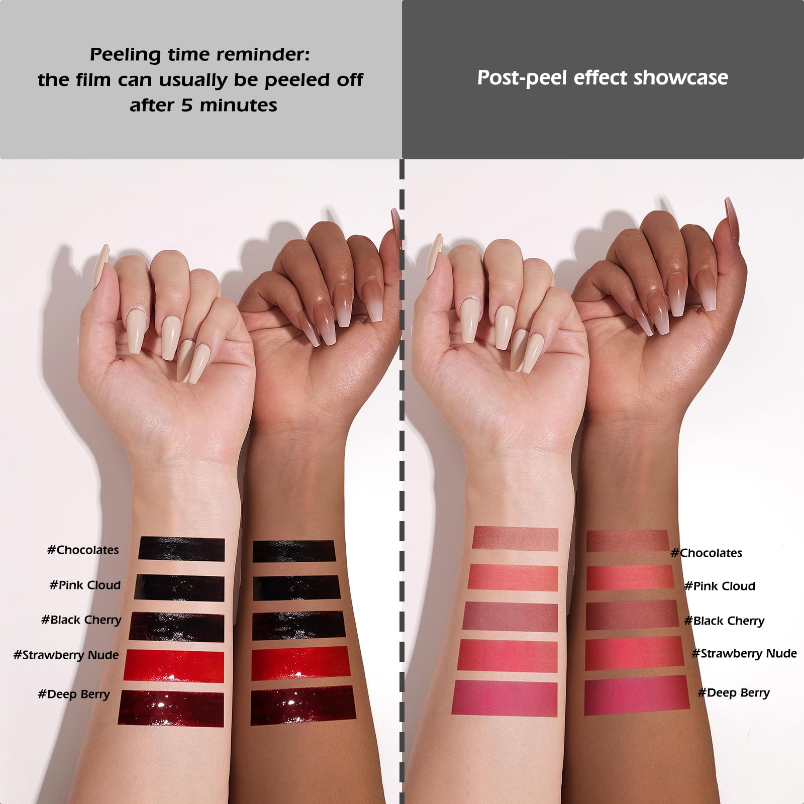 KIMUSE Peel Off Lip Liner Stain - Long Lasting Waterproof Matte Lip Tint | Transfer-Proof Highly Pigmented Lip Stain | Perfect for Parties, Weddings & Everyday Wear