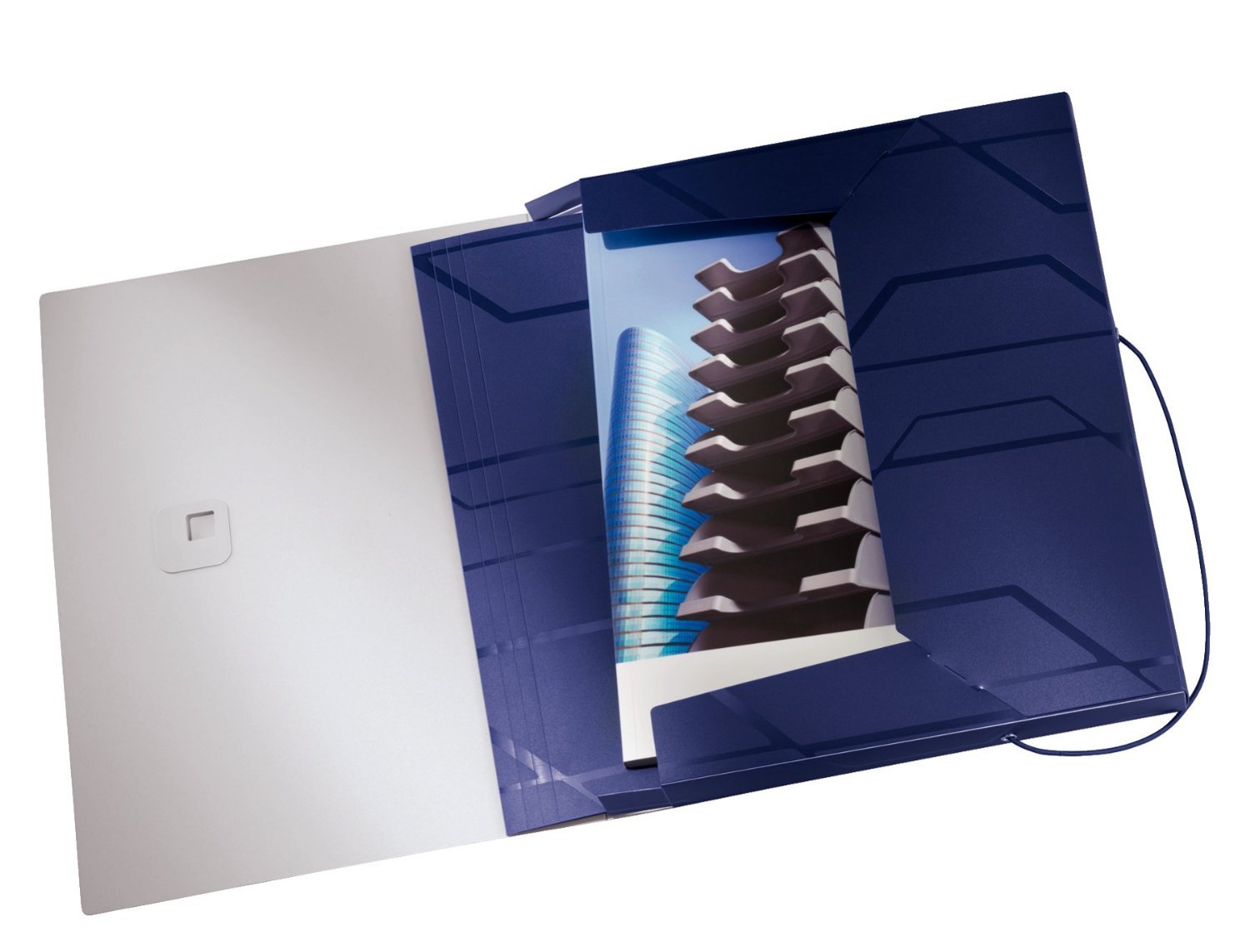Leitz Prestige Box File - Blue Document Organizer for Office, Home & School | A4 File Storage with Secure Closure | Premium Filing System for Papers, Folders & Documents