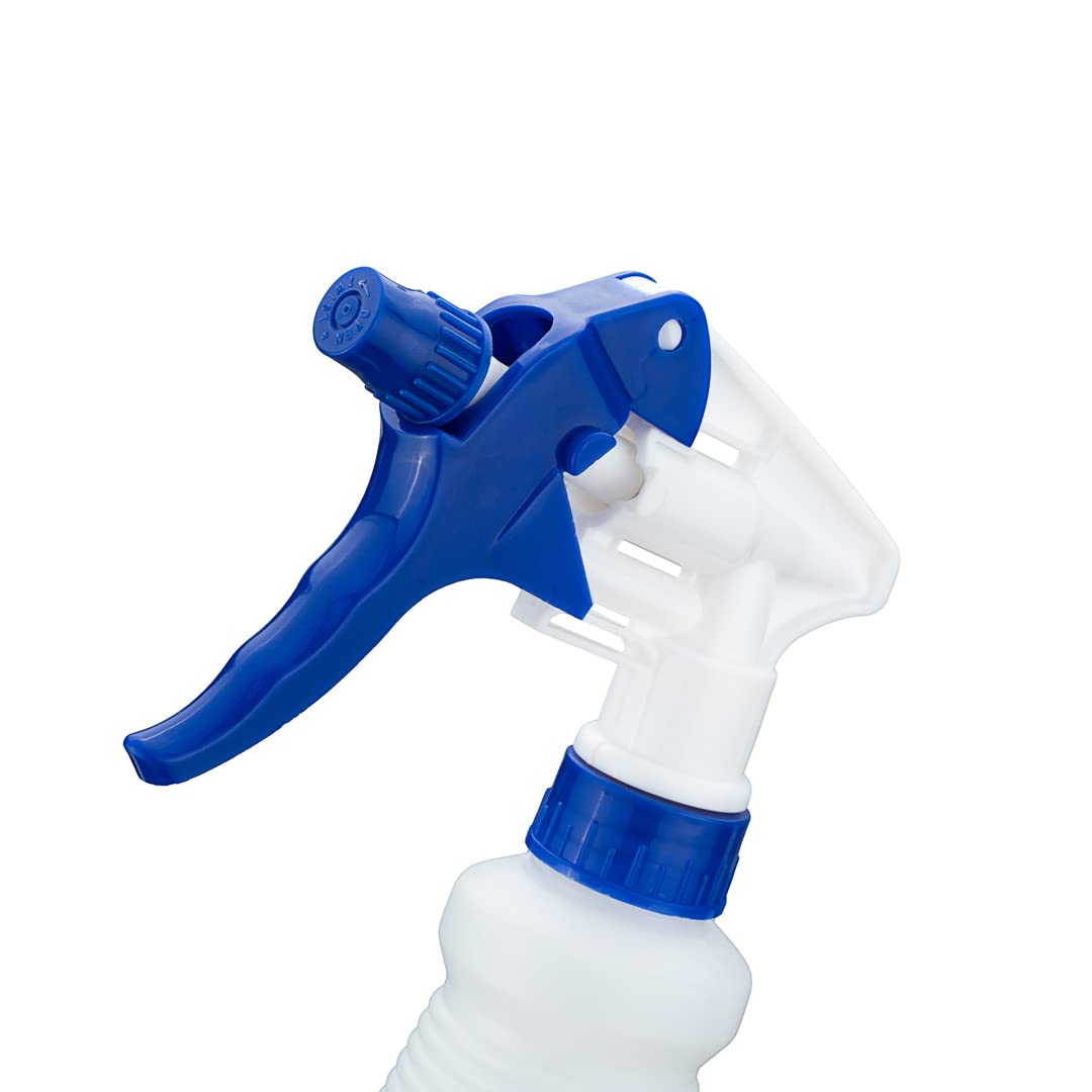 25oz Cleaning Spray Bottles (3-Pack) - Refillable, Leak-Proof with Measurement Marks & Adjustable Mist/Stream Nozzle - Blue Plastic Solution Bottles for Kitchen, Bathroom, Janitorial & Commercial Cleaning
