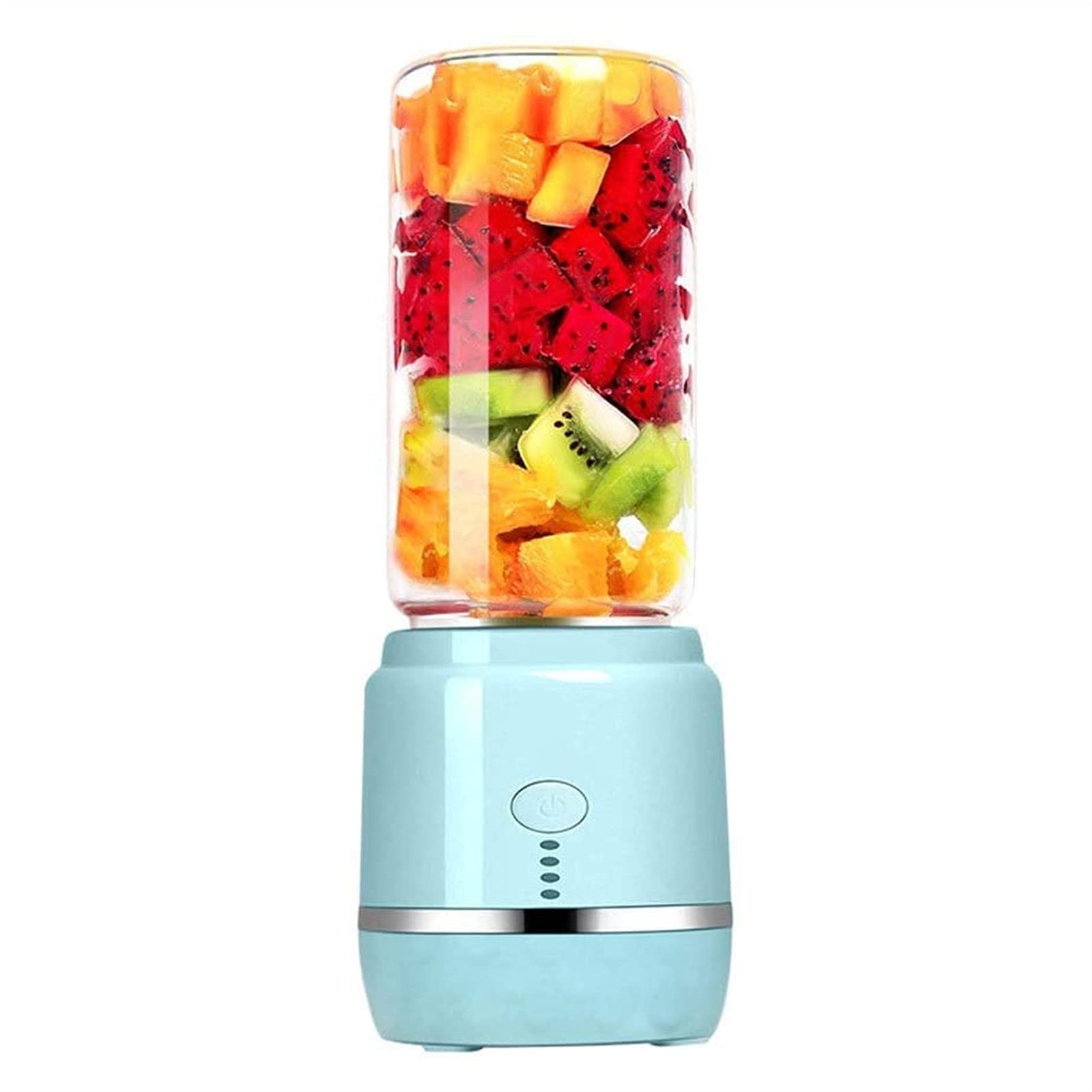 **Pictetw Portable USB Rechargeable Blender - 4000mAh Battery, 6-Blade Powerful Motor, 13Oz Travel Juice Cup for Smoothies, Baby Food & Shakes - Perfect for Gym, Office & Travel (Blue)**