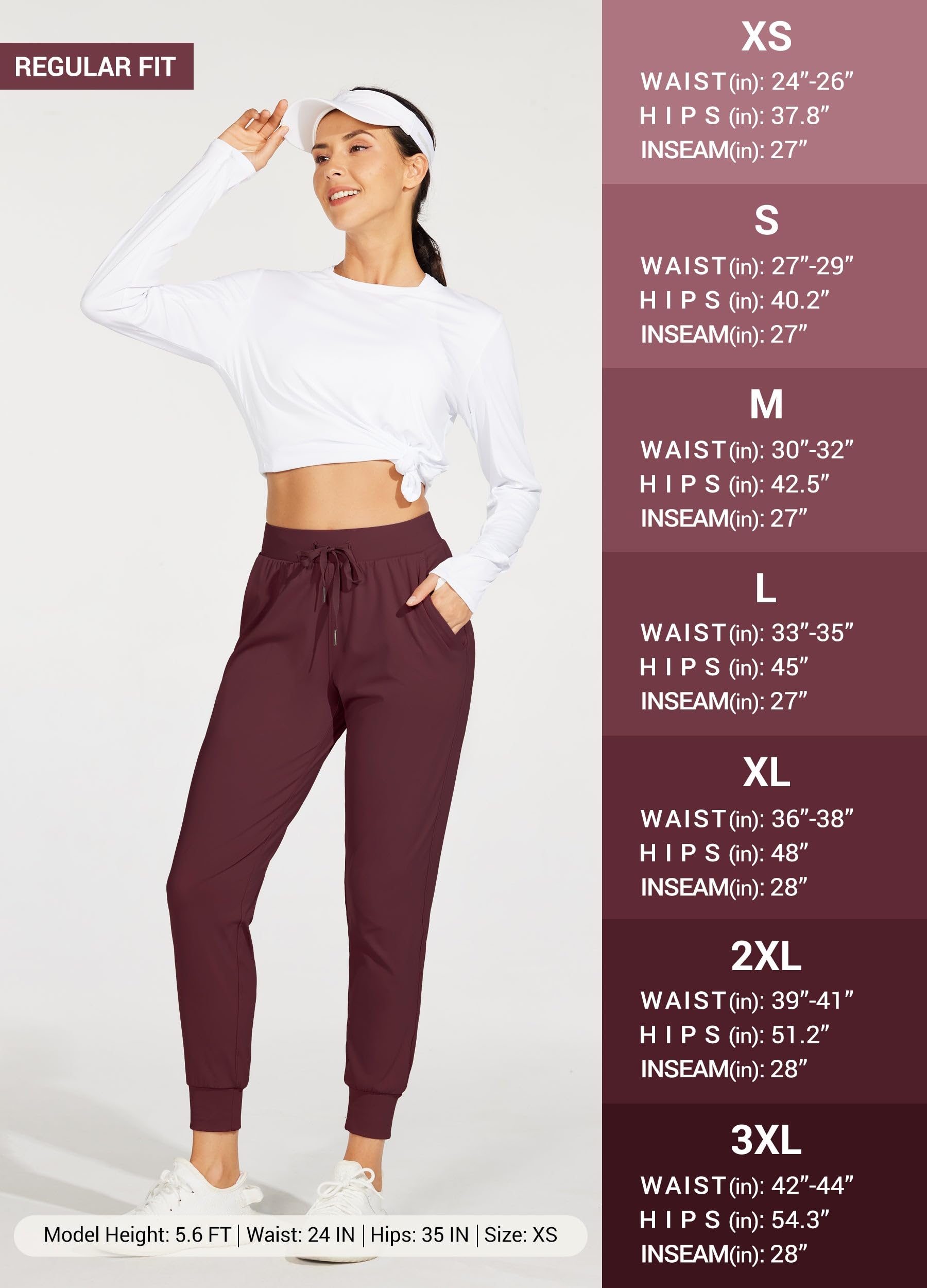 Willit Women's Lightweight Joggers Pants - Athletic Sweatpants with Pockets for Running, Workout & Casual Wear - Tapered Fit Yoga Lounge Pants for Gym, Travel & Everyday Comfort
