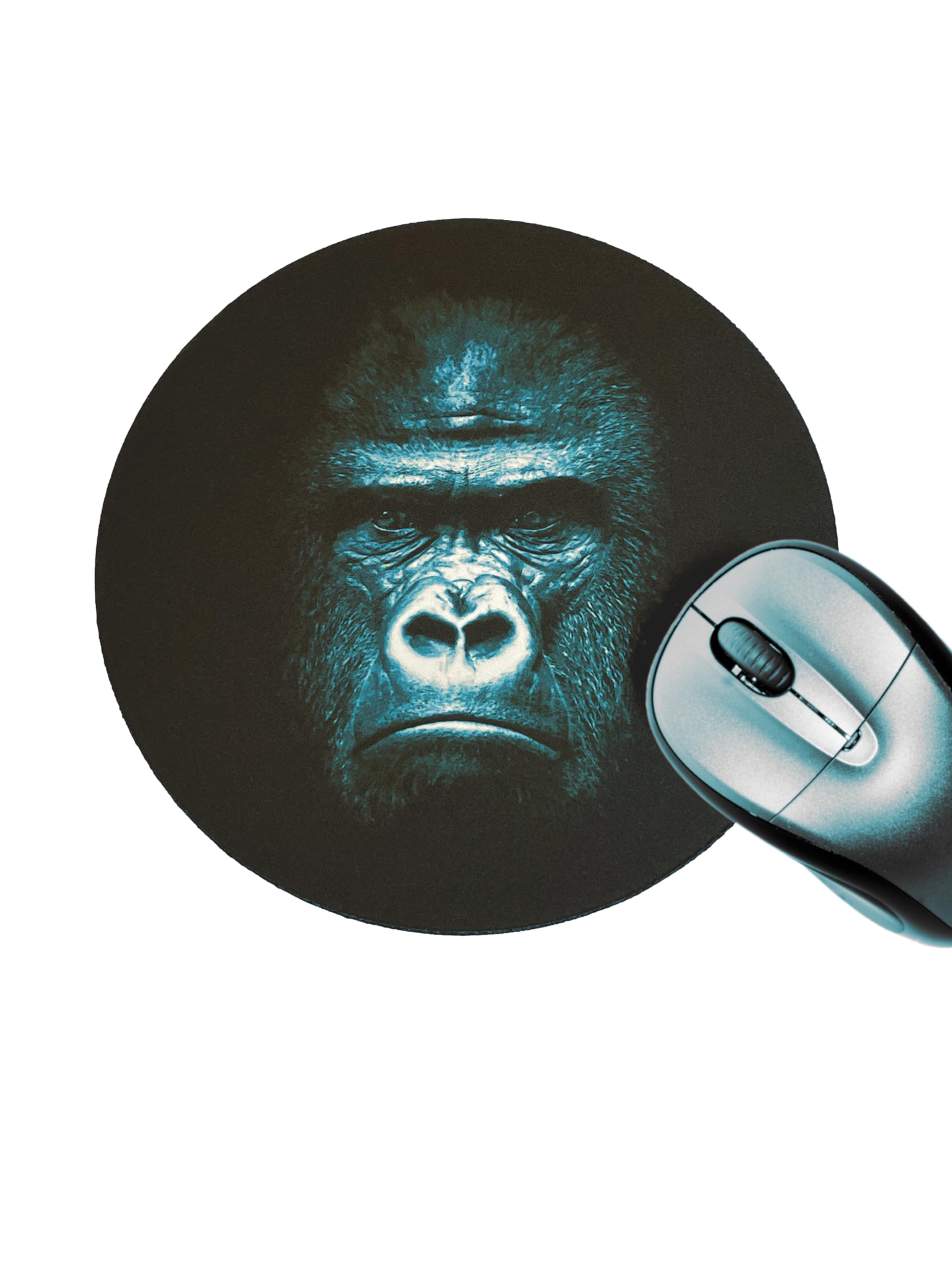 Premium Non-Slip Gorilla Mouse Pad - Large Desk Mousepad for Laptop & PC, Ergonomic Gaming Mouse Mat with Cute Monkey Design (Black) - Perfect for Office, Gaming & Home Workspace Setup