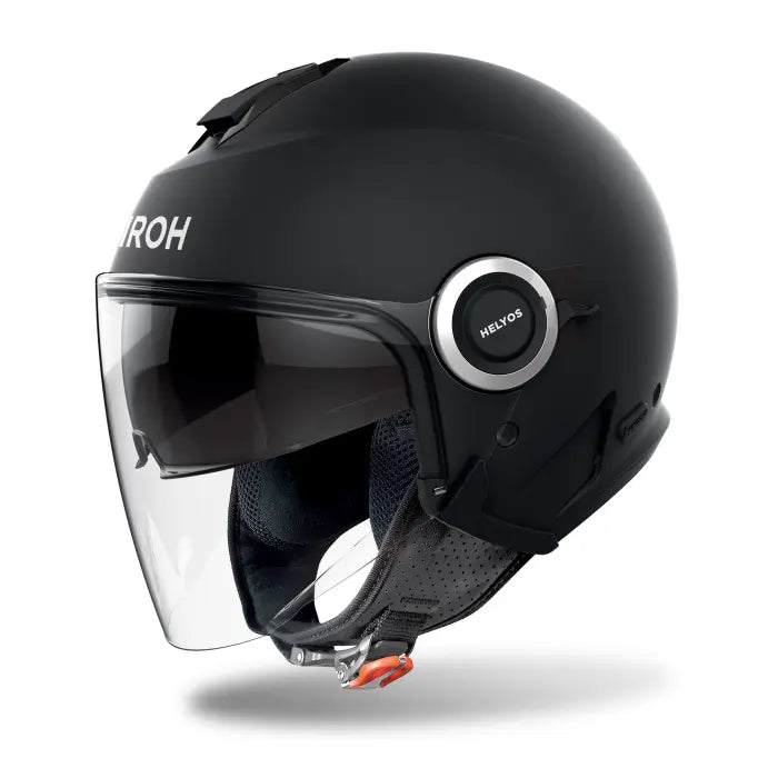 Airoh Helyos Motorcycle Helmet - Matte Black Full Face Helmet for Street & Racing | Lightweight & DOT Certified for Safety | Perfect for Urban Commuting & Track Days