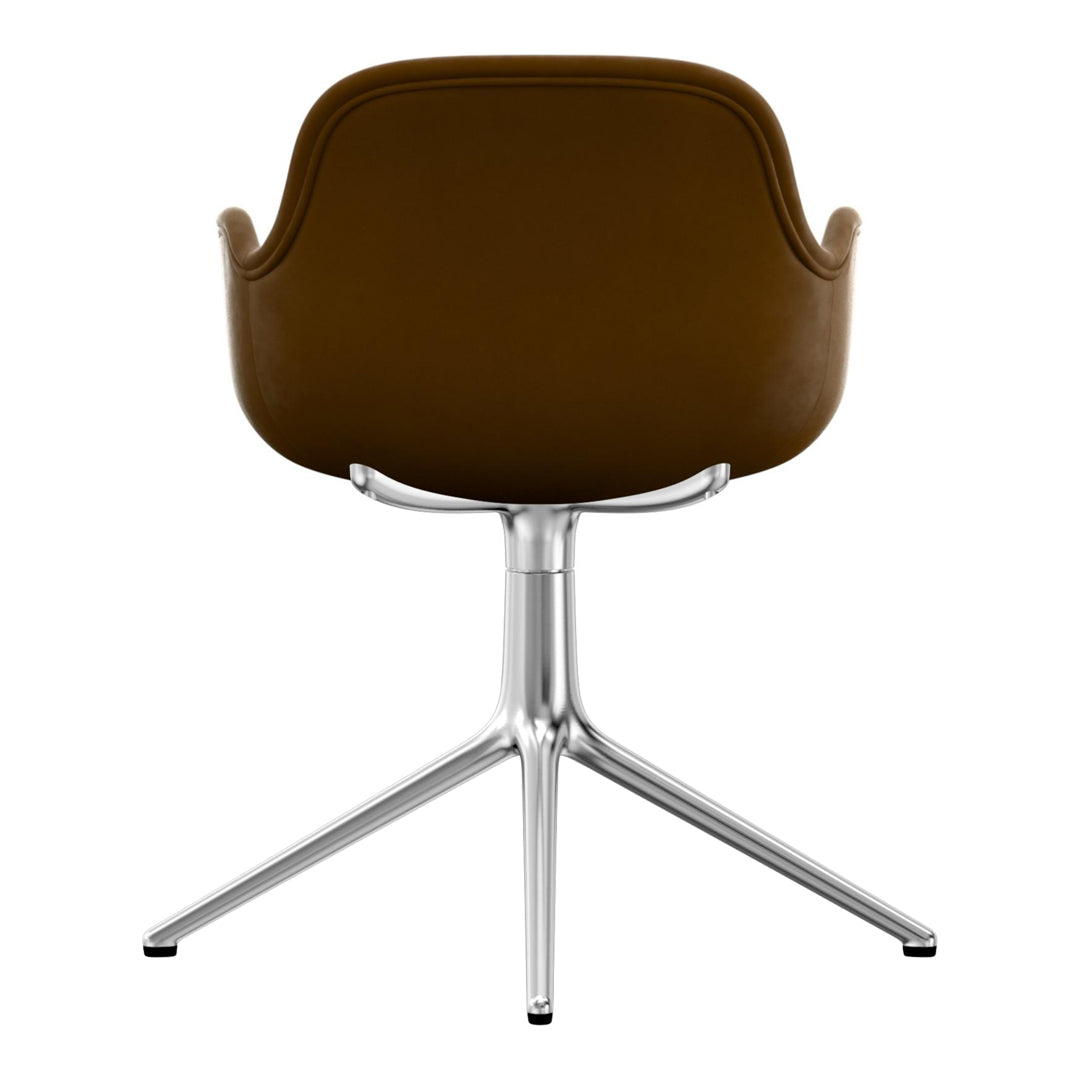 Modern Form Armchair with 4L Swivel Base & Upholstered Fabric - Perfect for Living Room, Office, and Lounge Areas