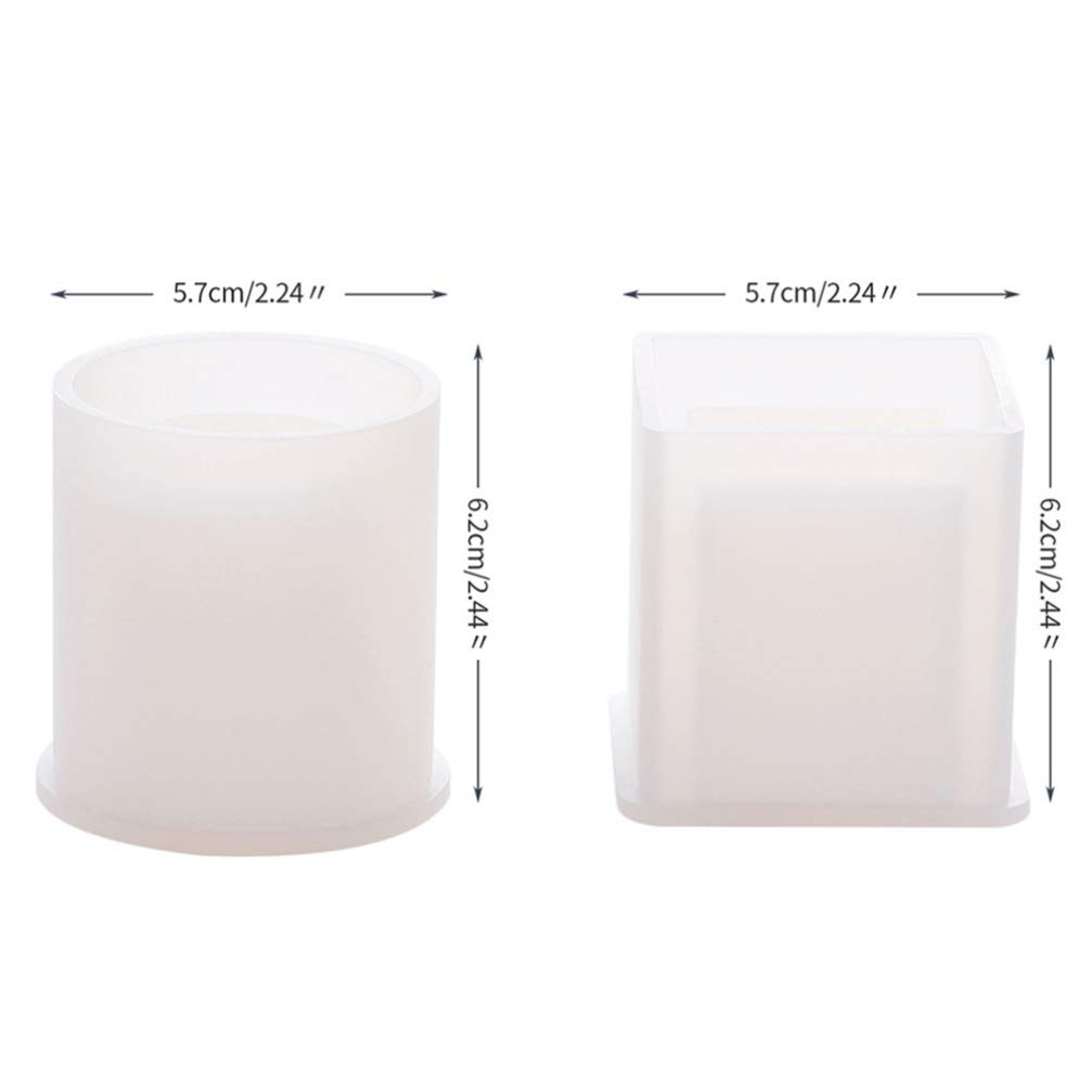 Hemoton 2-Pack Silicone Pencil Holder Molds - DIY Pen Storage Container Crafting Tool for Office Desk Organizer, School Supplies & Home Decor (Perfect for DIY Projects, Gift Making & Craft Enthusiasts)