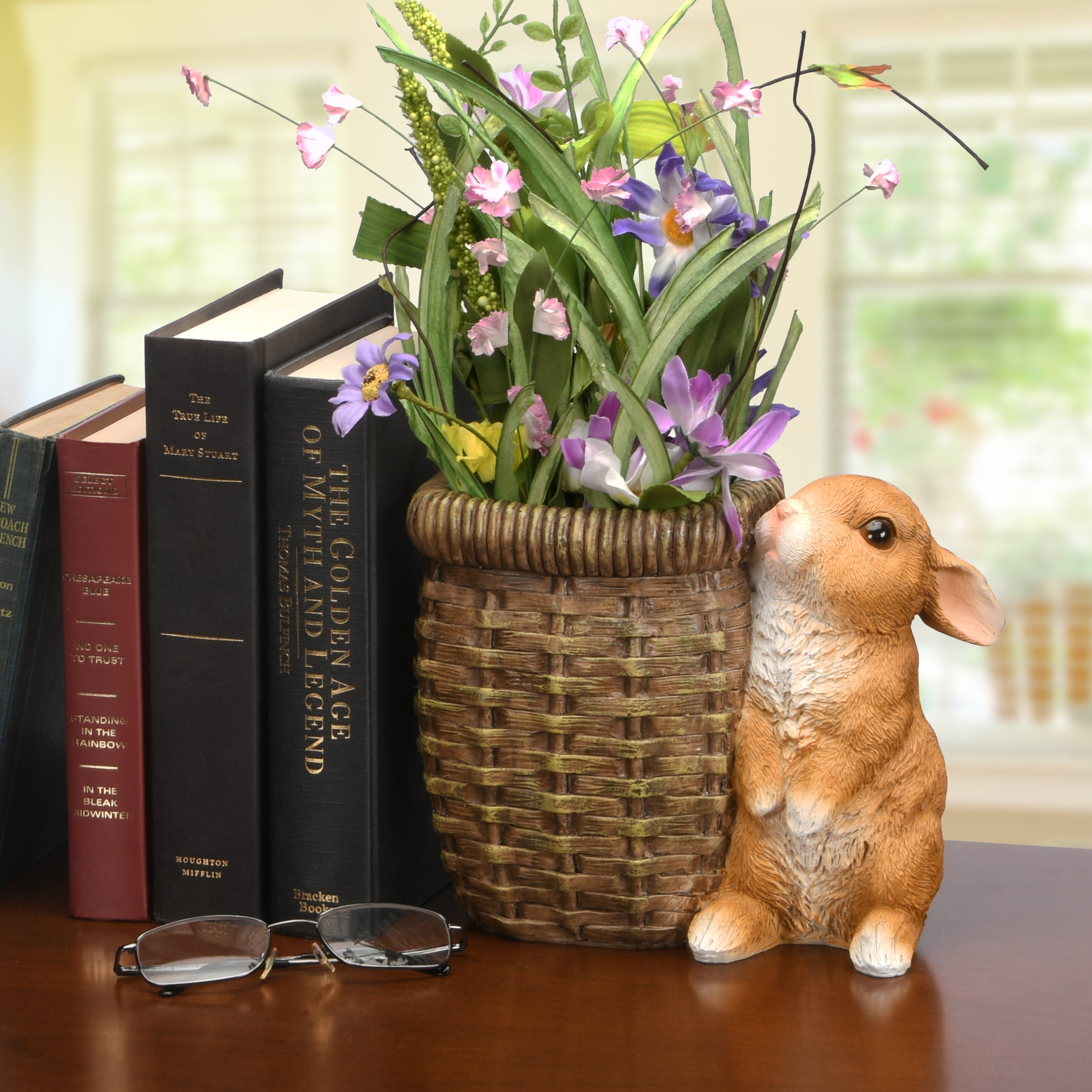 7 Inch Easter Bunny Flower Pot Decor - Cute Spring Garden Decorations for Easter, Home, and Outdoor Decor
