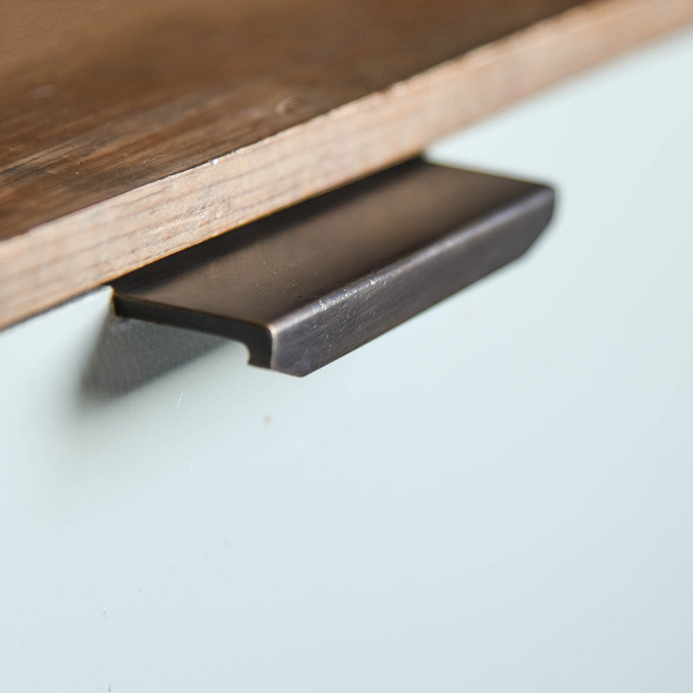 Vintage Distressed Antique Brass Cabinet Pull Handle - Tapered Edge Drawer Pull for Kitchen, Bathroom & Furniture Hardware - Perfect for Farmhouse, Industrial & Rustic Home Decor