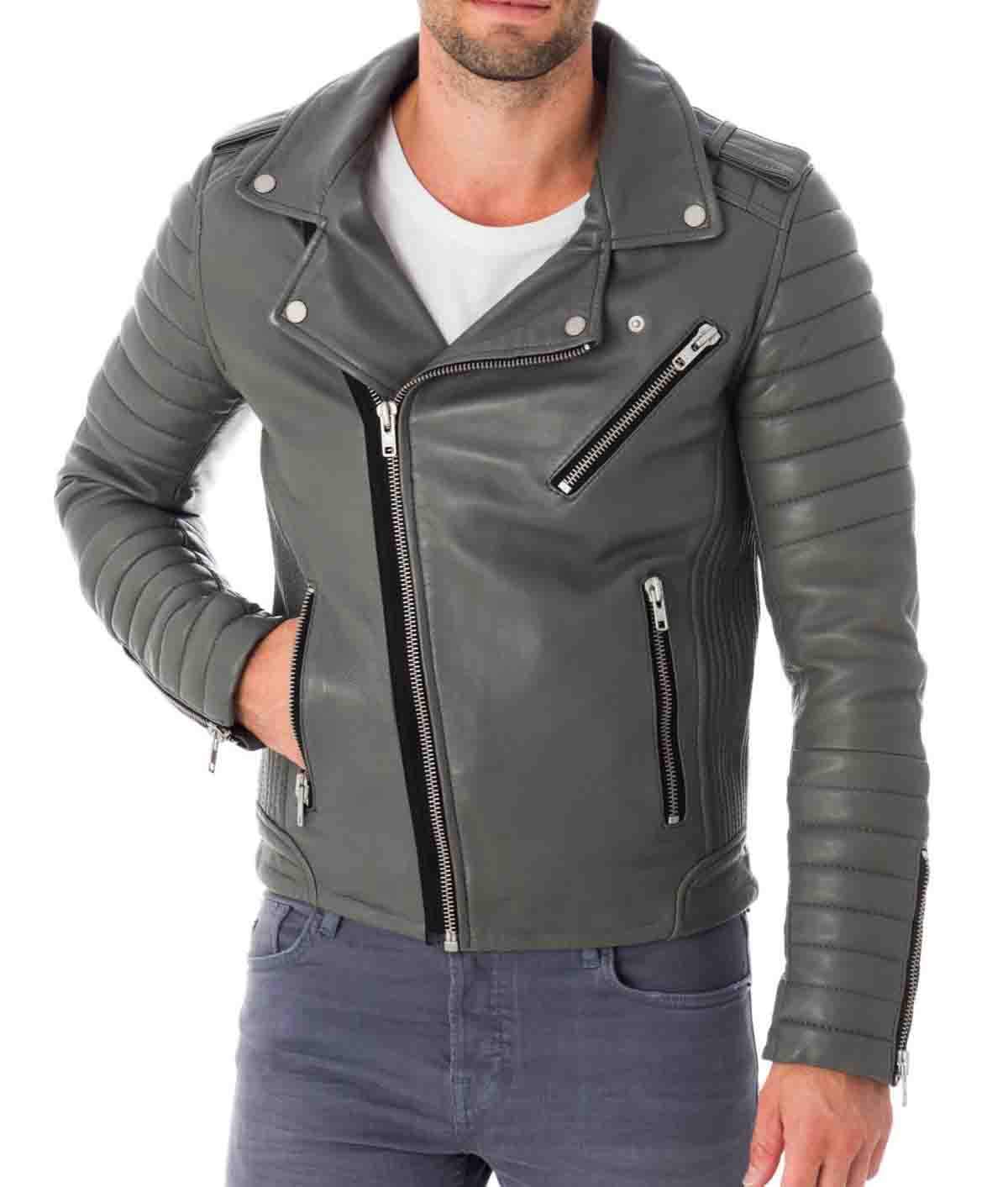Benjer Skins Genuine Lambskin Leather Jacket for Men - Premium Motorcycle Biker Jacket with Classic Style | Perfect for Riding, Casual Wear & Outdoor Adventures