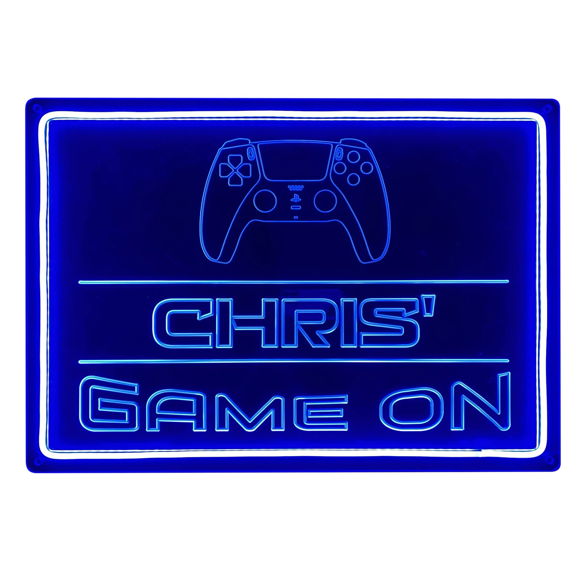 Custom 3D LED Neon Gaming Sign - Personalized Playstation Wall Decor for Bedroom & Game Room - 16
