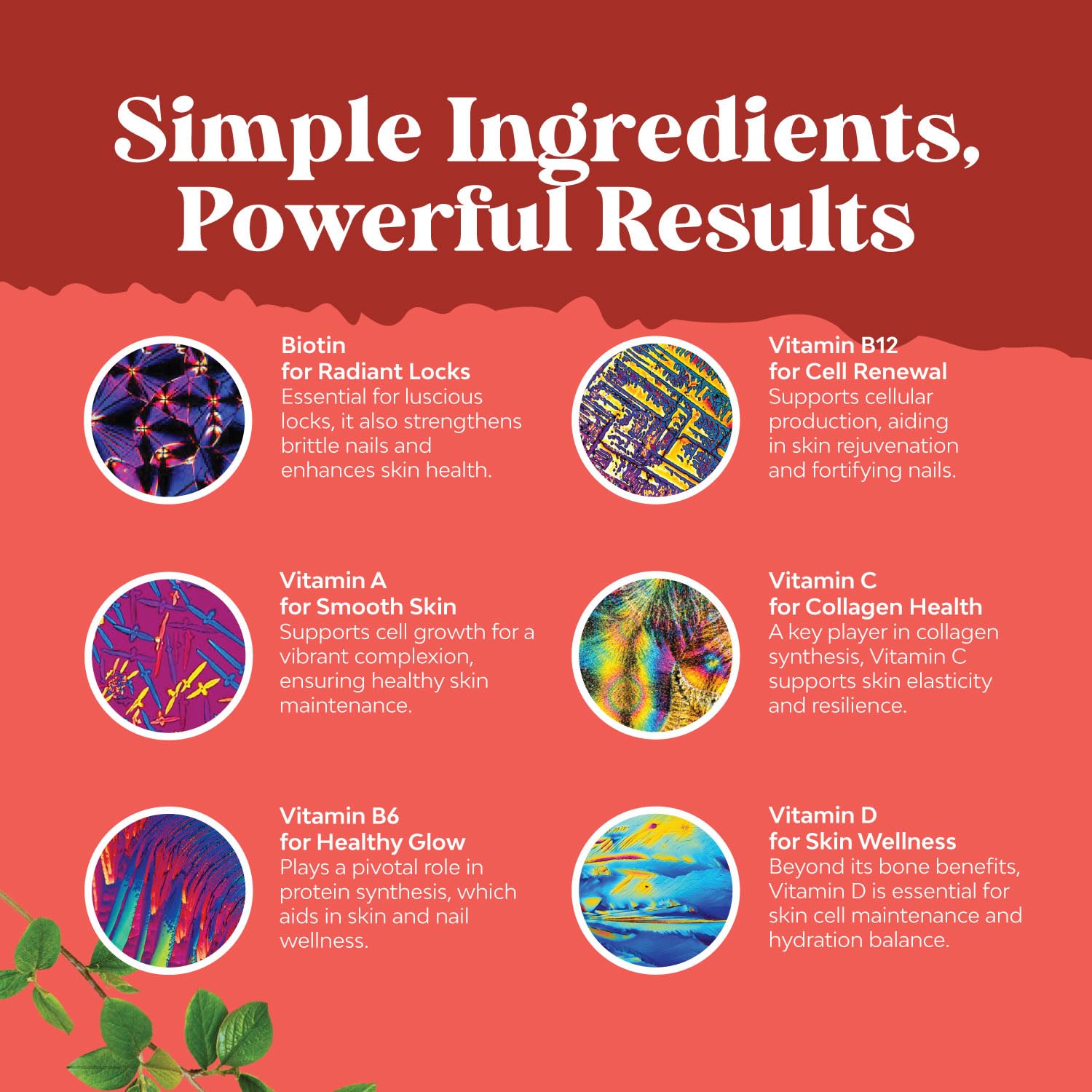 Natural Biotin Gummies for Hair Growth & Healthy Skin - Biotin Vitamins for Hair, Skin & Nails - Vegan Supplement for Women & Men with Pantothenic Acid - Perfect for Daily Beauty Routine & Thicker Hair Care