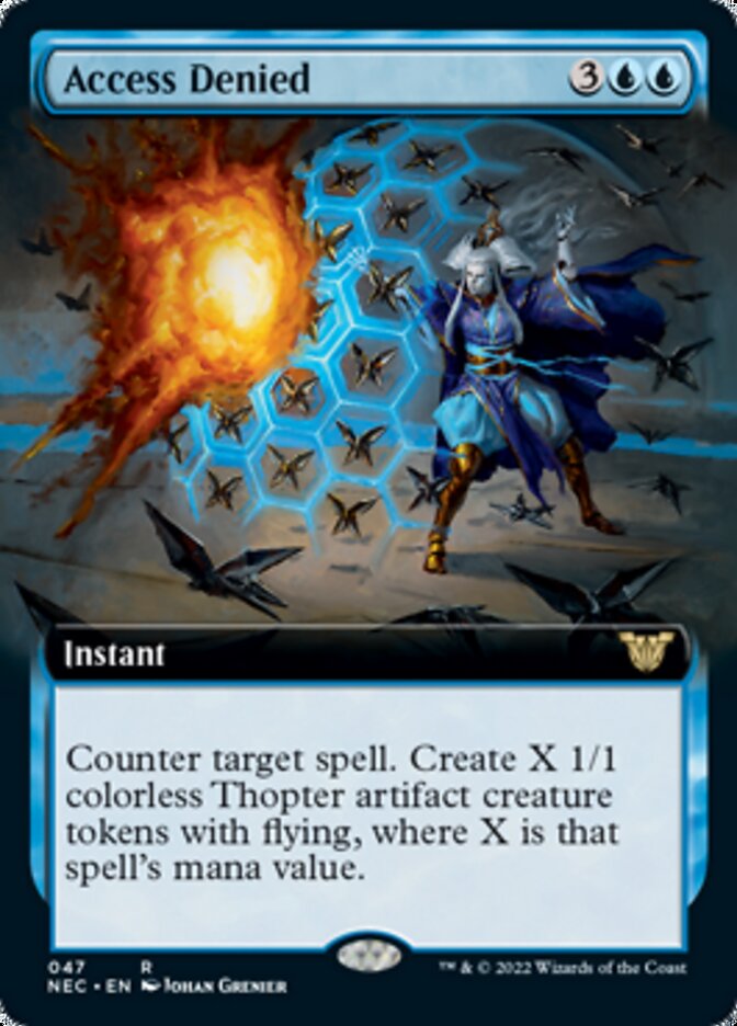Access Denied (Extended Art) - Kamigawa: Neon Dynasty Commander MTG Card - Perfect for Commander Decks & Magic: The Gathering Gameplay