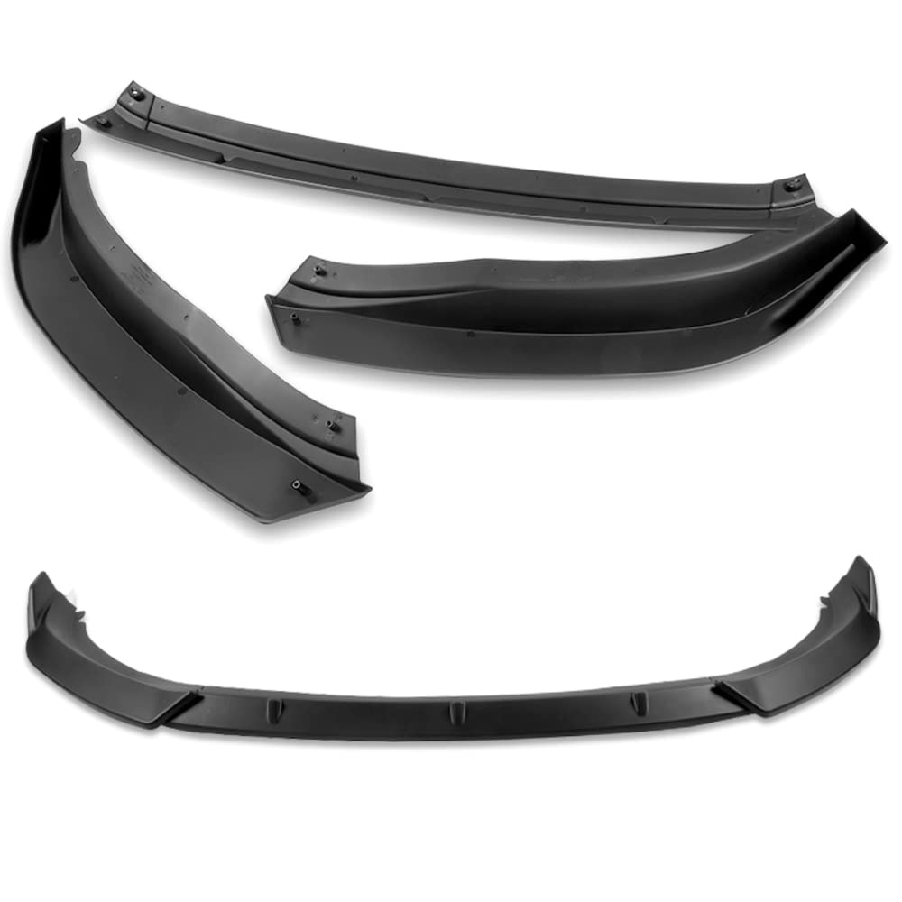 Q1-TECH 9-Piece Front Bumper Body Kit for Volkswagen Jetta (2019-2022) - Lip, Side Skirt Extensions & Diffuser Set - Unpainted Matte Black Front Spoiler & Air Chin Splitter - Aggressive Styling Upgrade for Street & Track Performance