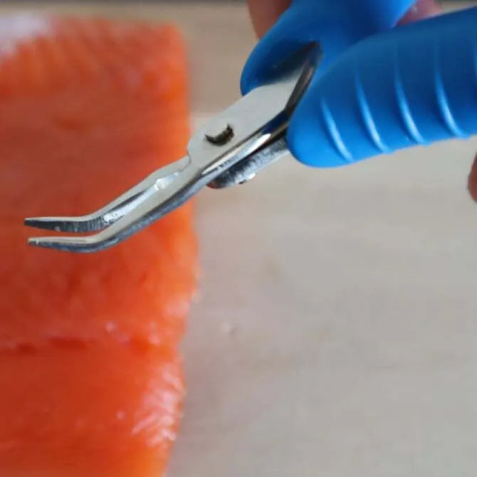Premium Japanese Stainless Steel Fish Bone Tweezers - Professional Kitchen Tool for Sushi, Seafood & Home Cooking - Perfect for Removing Bones from Fish Fillets & Sushi Preparation