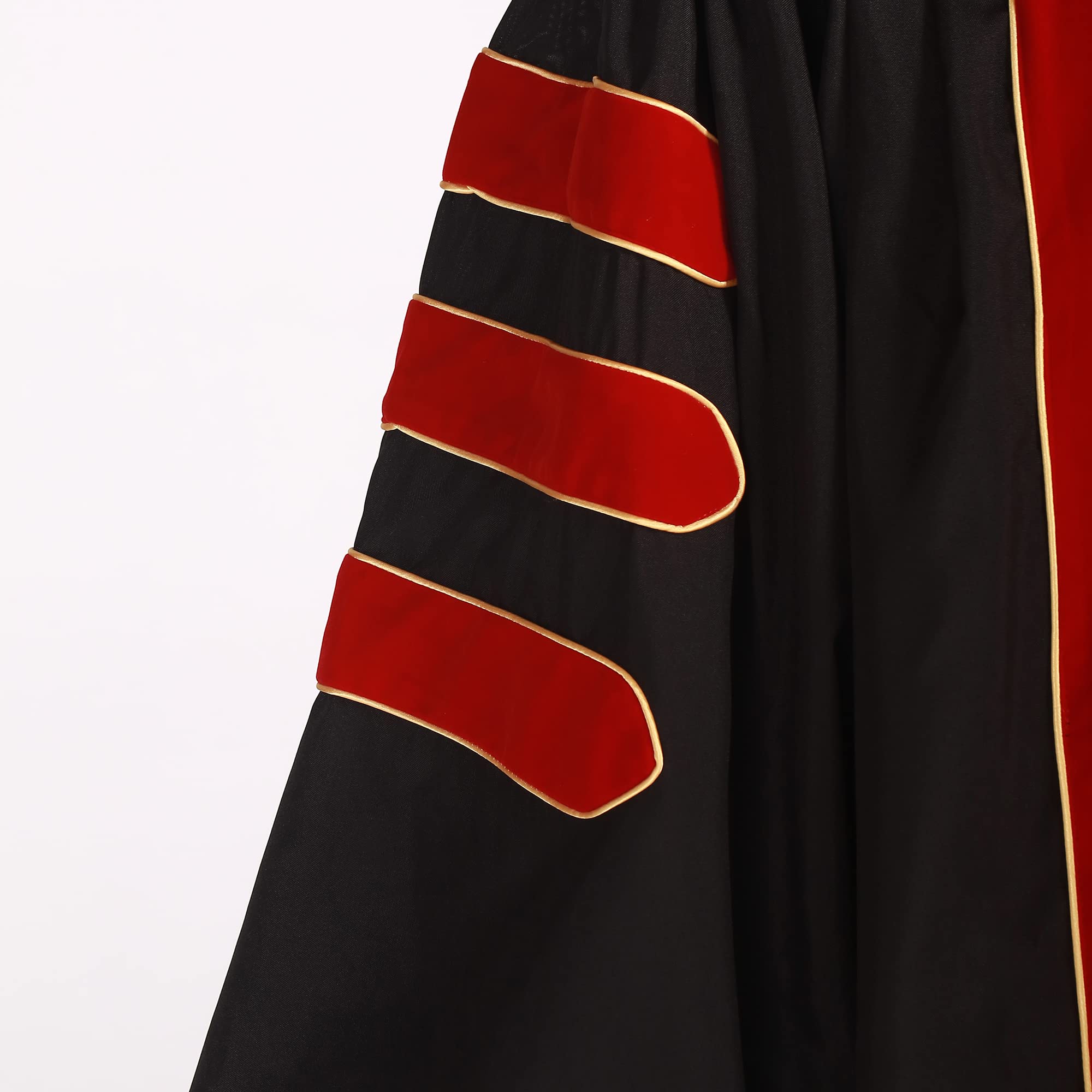 Unisex Doctoral Graduation Gown & 8-Side Tam Cap Set - PhD Graduation Regalia for Faculty & Professors | Perfect for Commencement Ceremonies & Academic Events