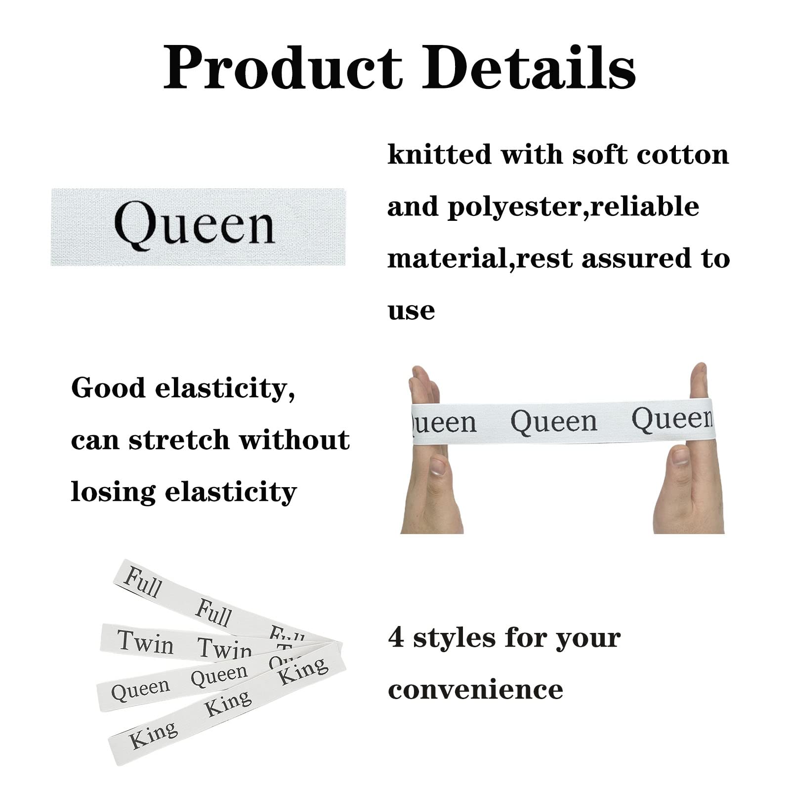 24-Piece Elastic Bed Sheet Organizer Bands - Queen/King/Twin/Full Size Sheet Straps for Closet & Storage Organization - Perfect for Labeling & Securing Linens, Bedding Sets - Ideal for Home, Hotel, and Airbnb Use