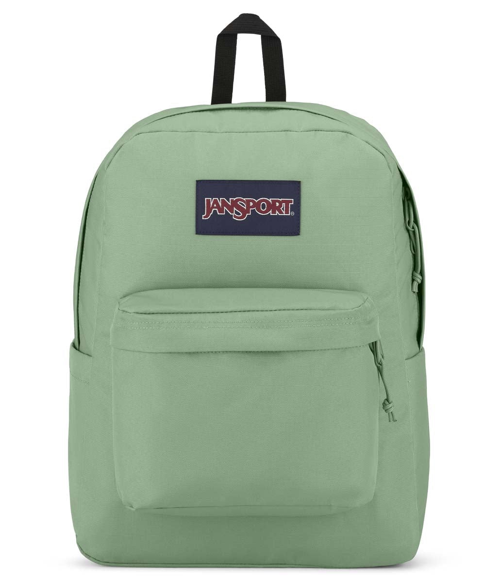 JanSport SuperBreak Plus Backpack - Lightweight Laptop Backpack for School & Travel, Durable Loden Frost Green, Ergonomic Design for Comfort - Perfect for Students, Commuters & Outdoor Adventures