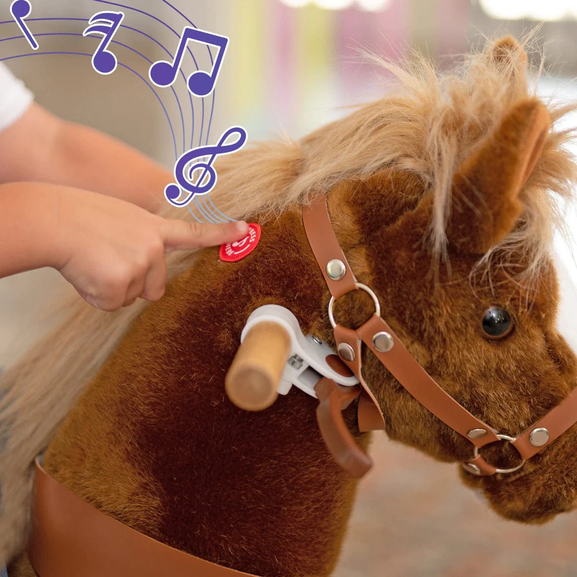 Ponycycle Ride-On Toy for Kids Ages 4-8 | Medium Size Wooden Rocking Horse | Perfect for Indoor & Outdoor Play, Birthday Gifts, and Pretend Play Activities
