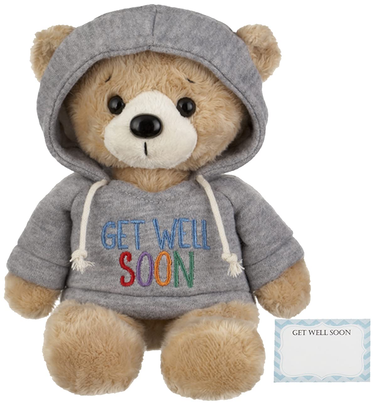 Get Well Soon Teddy Bear with Gray Hoodie - 9
