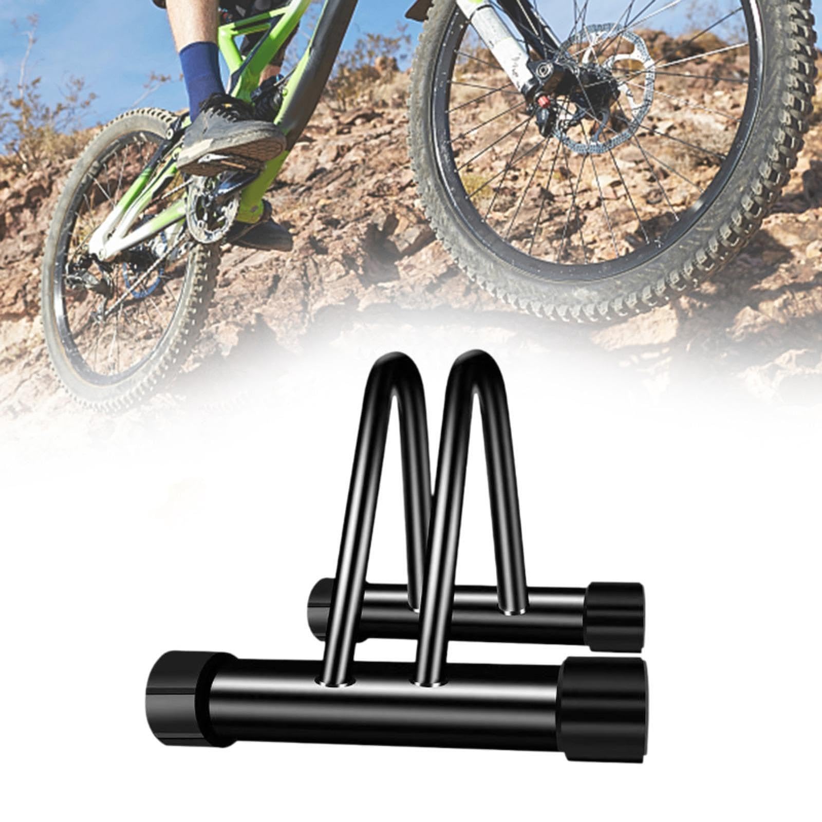 Heavy Duty Bike Stand - Adjustable Bicycle Parking Rack & Storage Stand for Road Bikes, Mountain Bikes - Space Saving Garage Bike Storage Solution for Home, Apartment & Outdoor Use