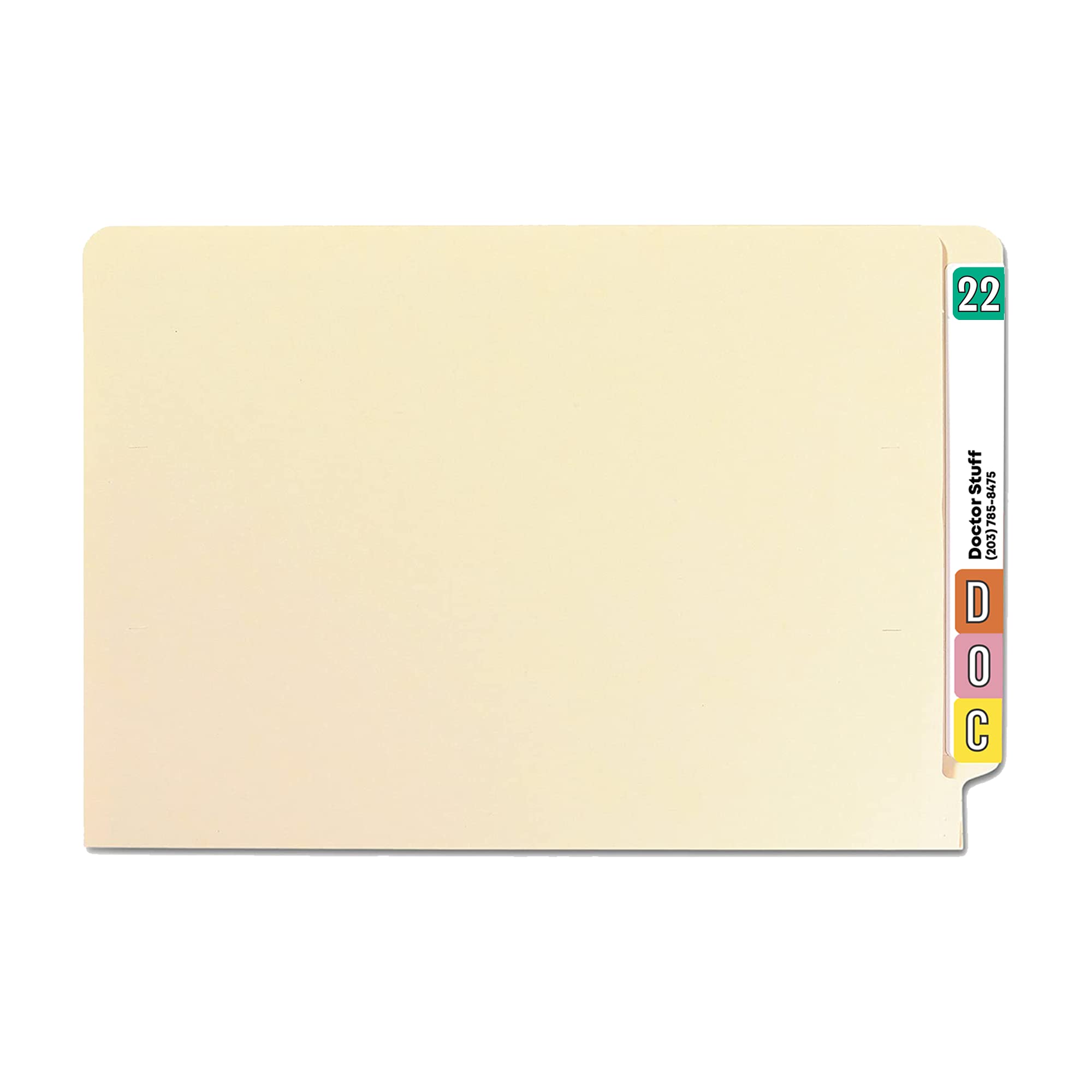 Doctor Stuff - 2022 Colwell Jewel Tone Compatible Series, Jade Green & Black Year Stickers for End Tab File Folders, 500 Labels per Roll (3/4