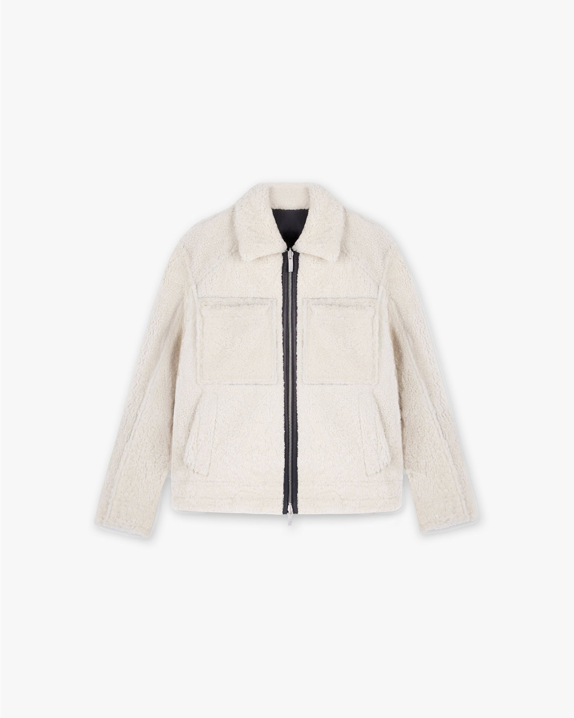 Reversible Shearling Jacket for Women & Men - Cozy Winter Outerwear, Black - Perfect for Cold Weather, Travel & Outdoor Activities