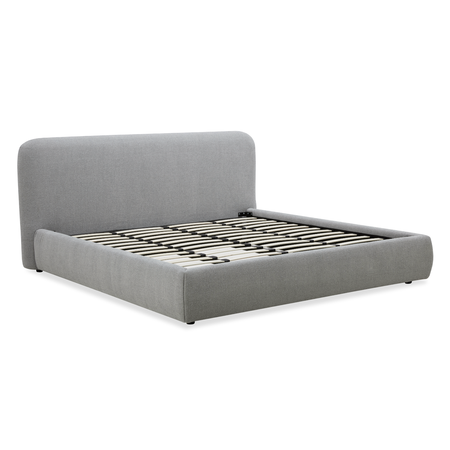 Broadview Platform Bed Frame - Mellow Stone Finish, Queen Size, Modern Minimalist Design for Bedroom, Living Room, or Guest Room