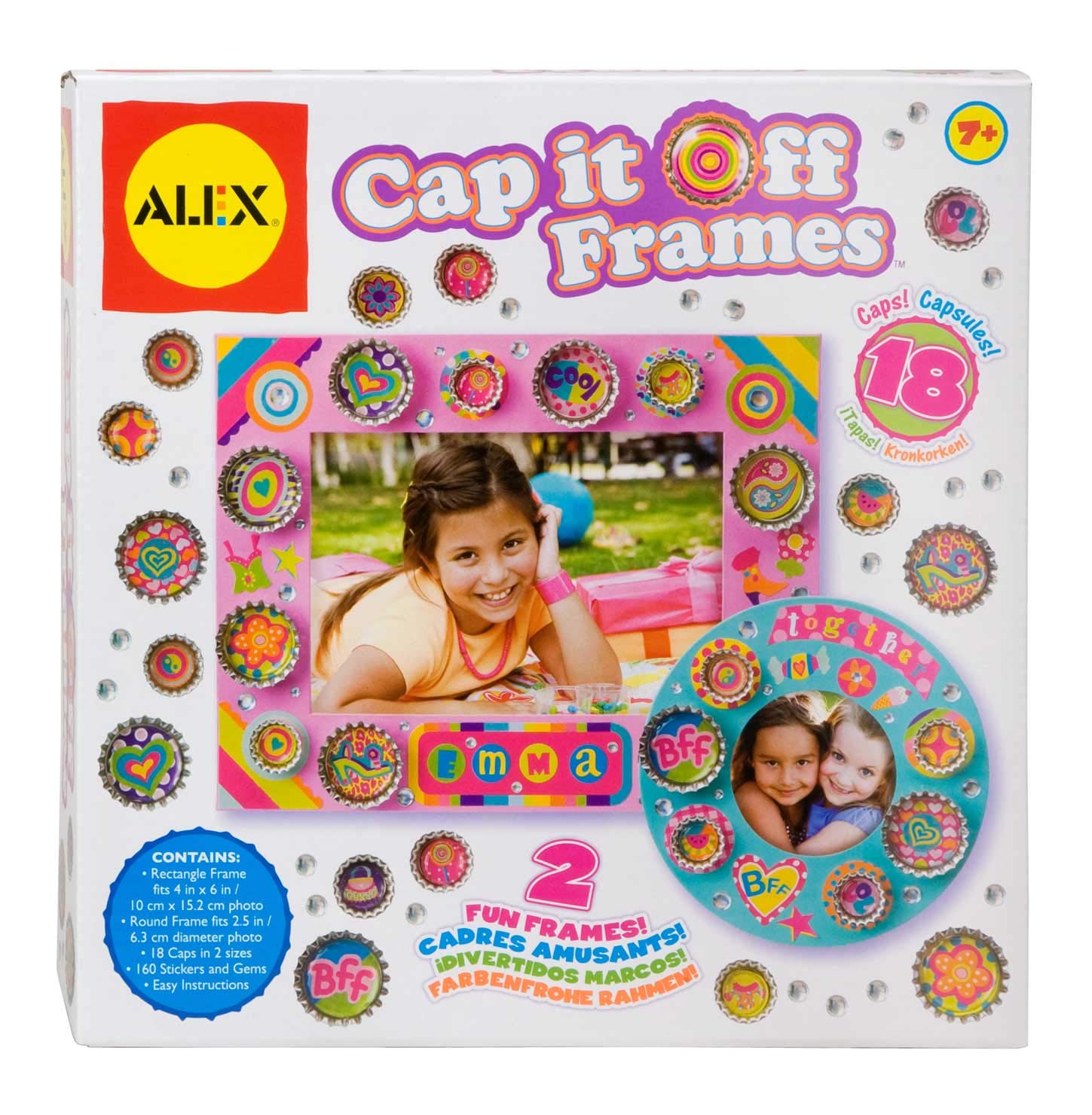 ALEX Toys Craft Cap It Off Frames - DIY Art Kits for Kids, Creative Picture Frame Making Set - Perfect for Birthday Gifts, Classroom Activities & Family Craft Projects