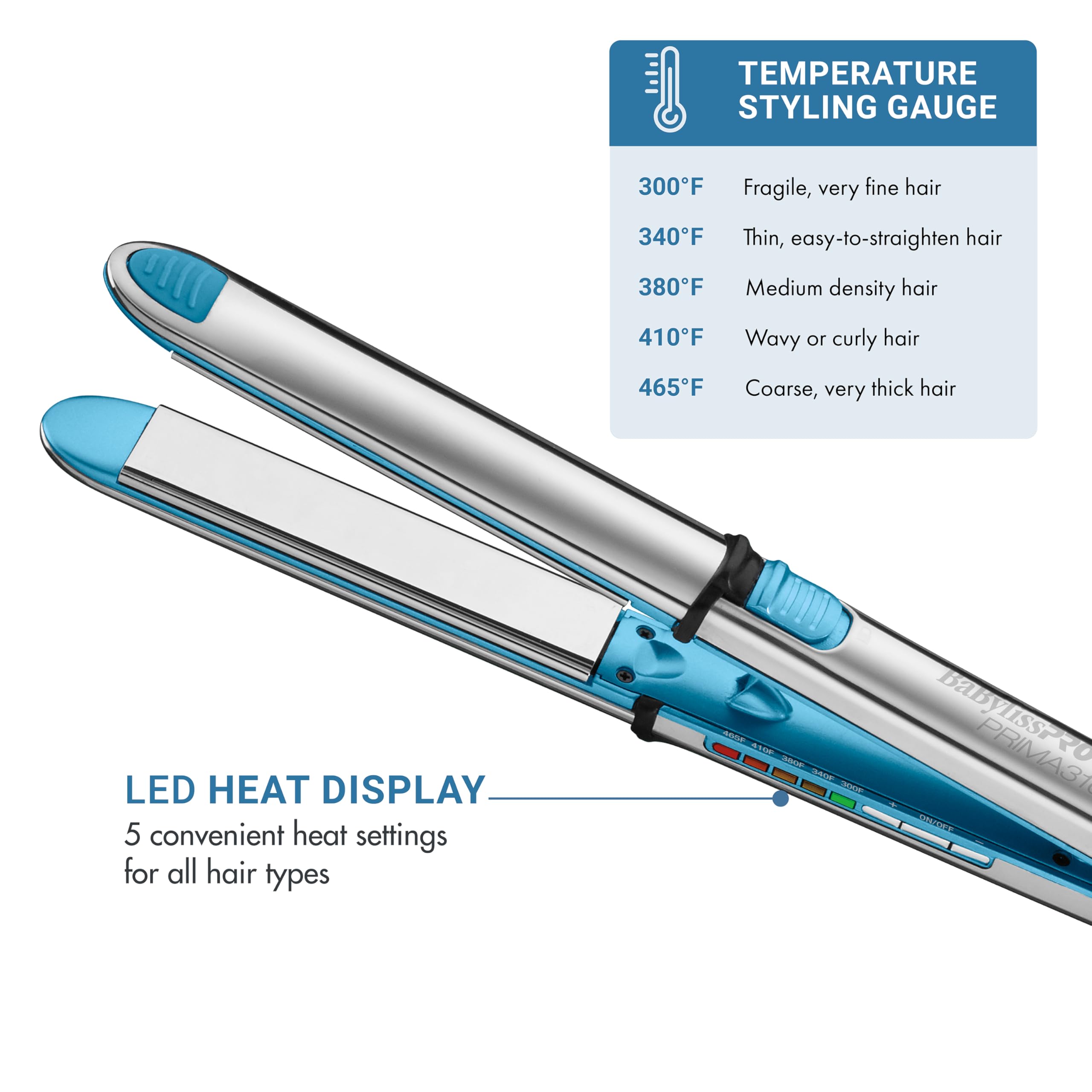 BaBylissPRO Nano Titanium Prima Ionic Hair Straightener & Curling Iron – Dual Professional Styling Tool for Smooth Straight Hair or Voluminous Curls – Perfect for Salon, Home Use & Travel