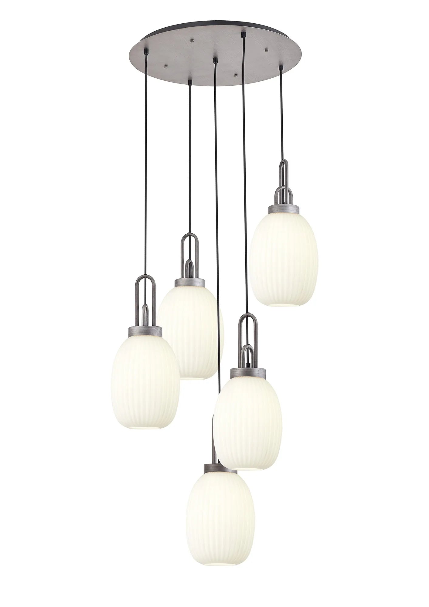Stylish Cadiz 5-Light Cluster Pendant Light Fixture - Modern Ceiling Lighting for Dining Room, Kitchen & Living Room
