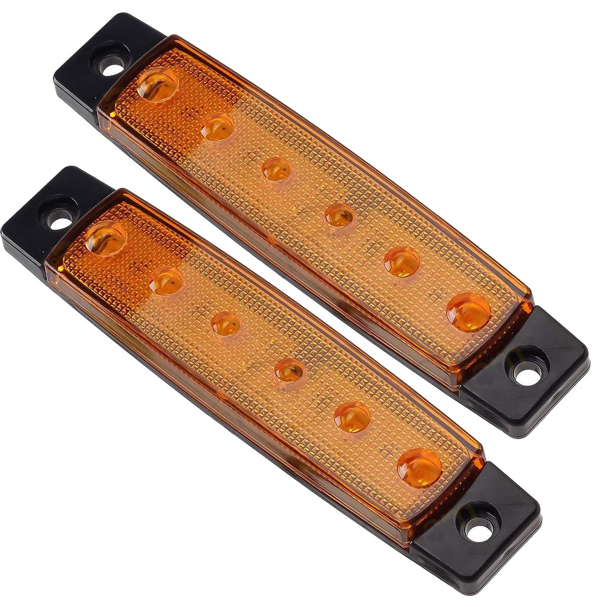 20 Pack 3.8 Inch Amber/Red LED Clearance Lights - Waterproof Side Marker Lights for Truck, Trailer, RV, Van - DOT Approved Turn Signal & Parking Brake Lights - Perfect for Night Driving & Road Safety