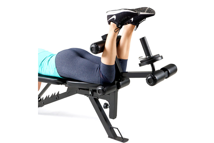 Marcy Deluxe Utility Weight Bench SB-350 - Adjustable Home Gym Bench for Strength Training, Full Body Workouts & Fitness - Perfect for Home Gym, Garage & Small Spaces