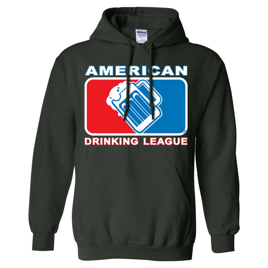 American Drinking League USA Sweatshirt Hoodie - Unisex Pullover Fleece Sweater for Men & Women | Perfect for Tailgating, Bar Hopping & College Parties