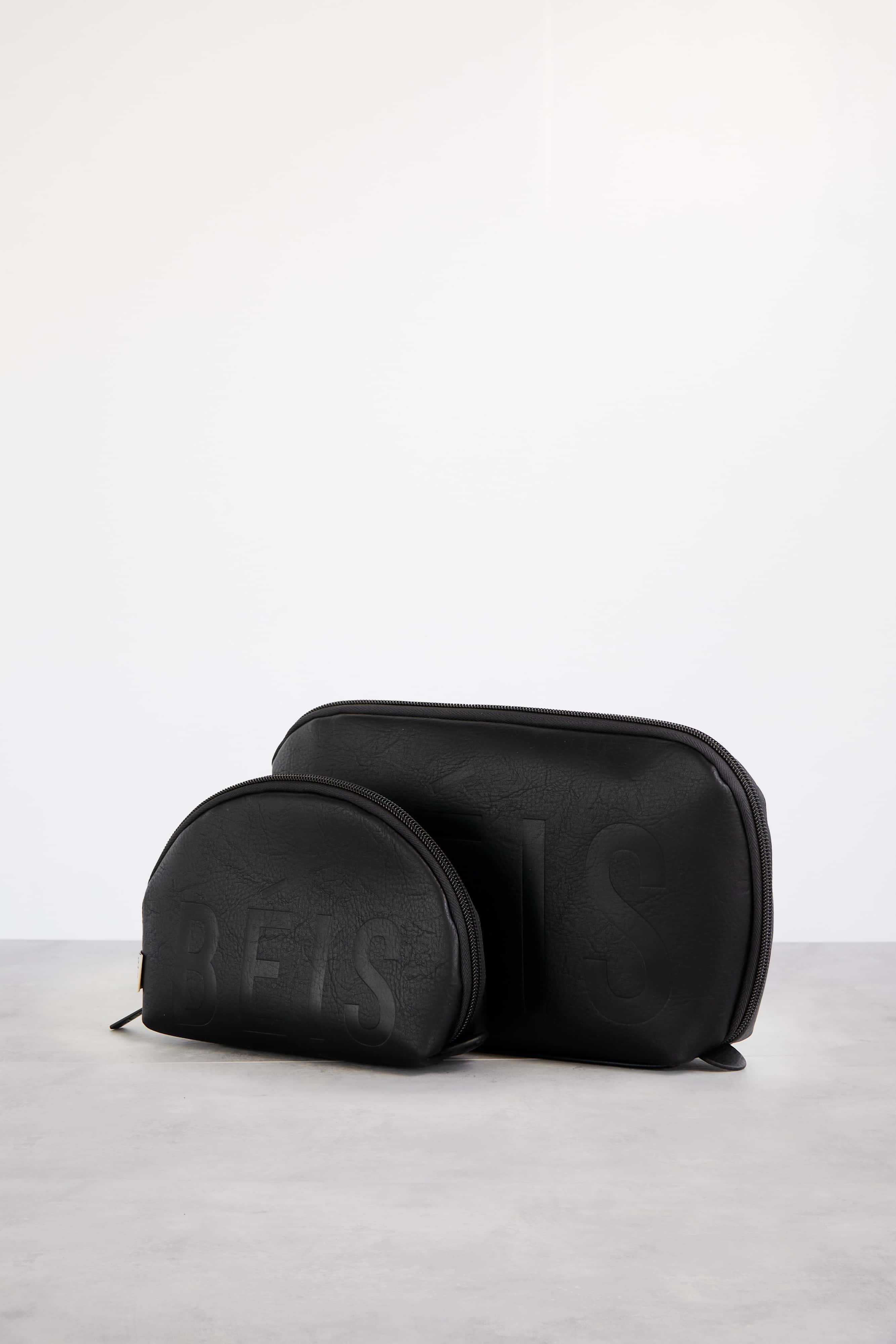 Premium Black Cosmetic Pouch Set - Travel Makeup Organizer for Women | Perfect for Toiletry Bags, Gym Essentials & Everyday Carry